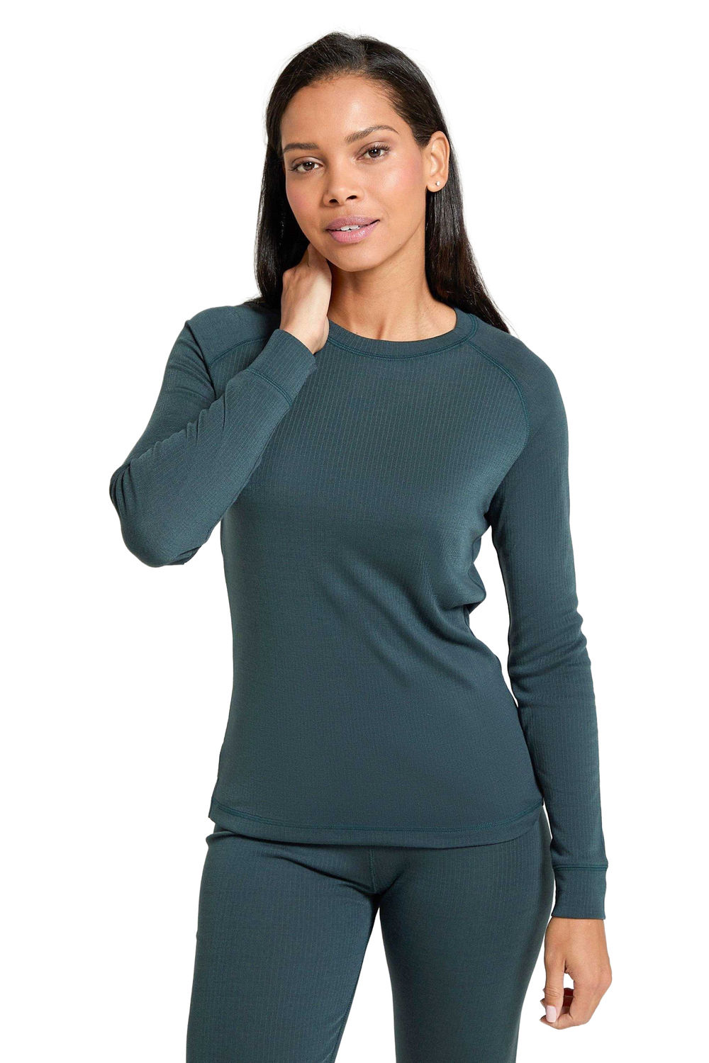 Dark Green Talus Long Sleeved Top, Image 1 of 5