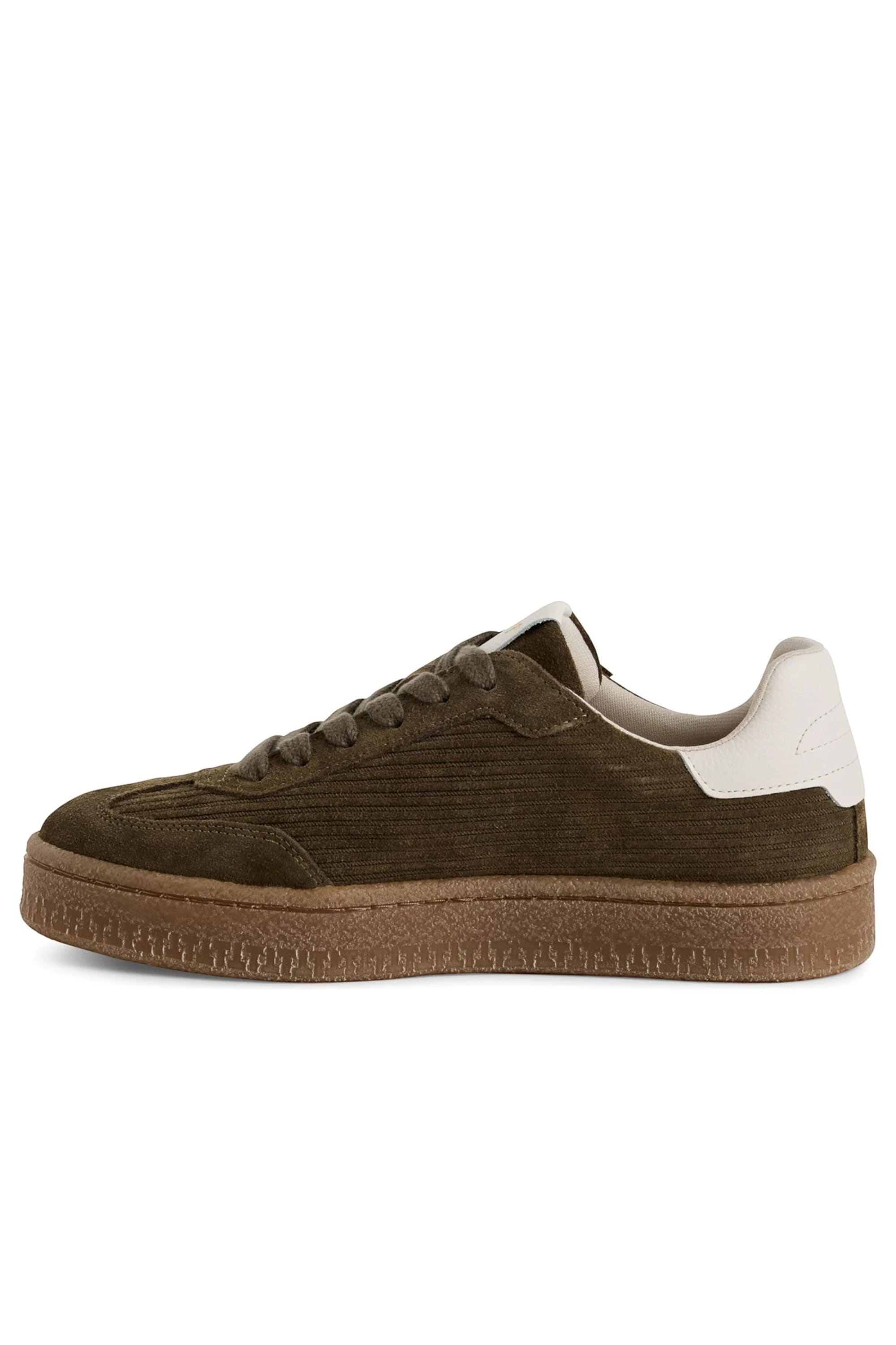 Green Tamaris Womens Olive Green Suede Sneaker, Image 4 of 8