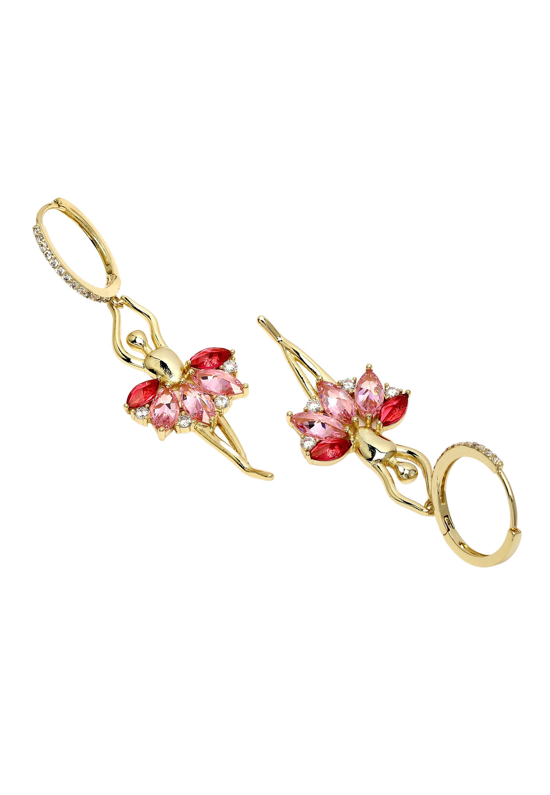 Pink Diva Ballet Dancer Earrings, Image 3 of 5