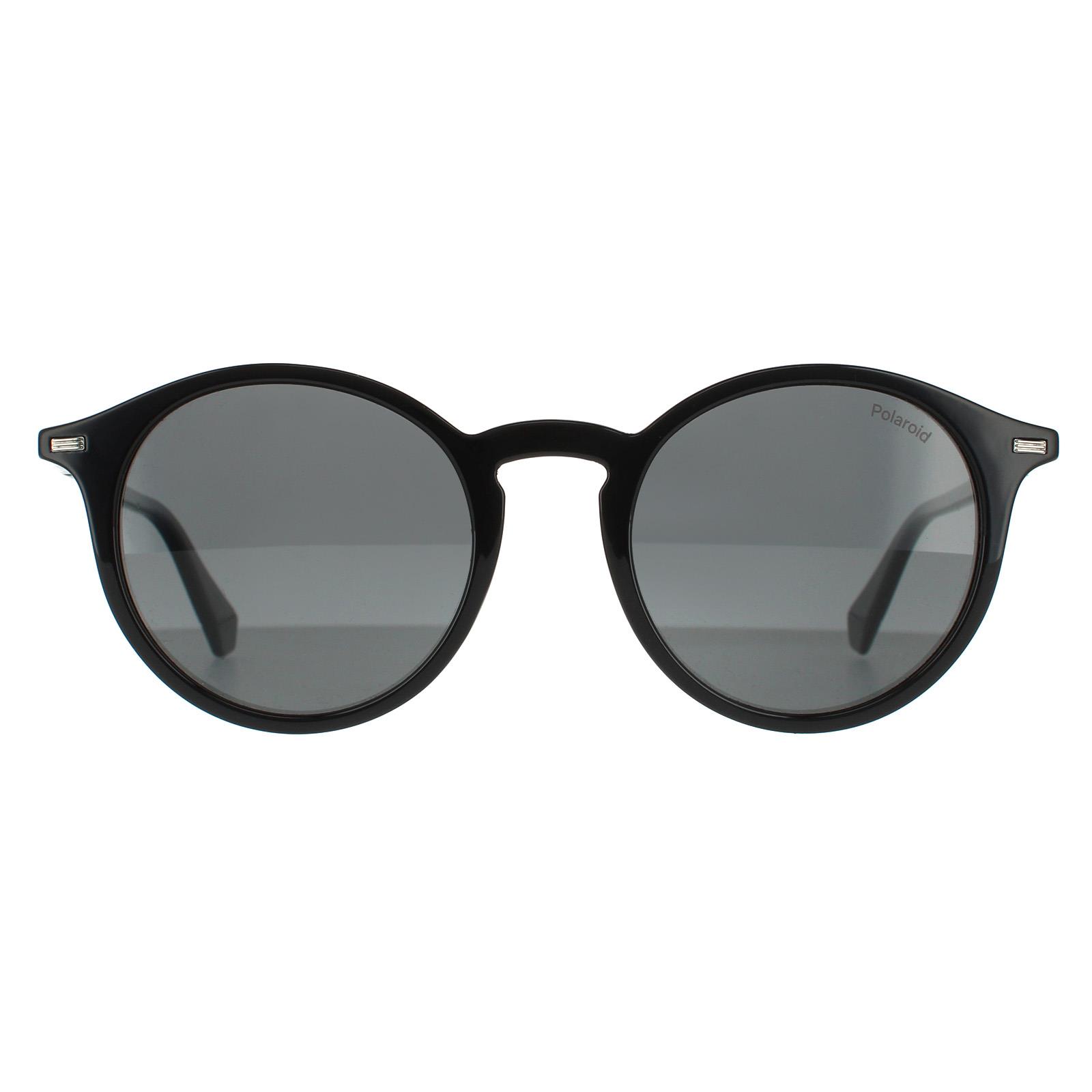 Black Polaroid Black Round Black Grey Polarized, Image 1 of 4