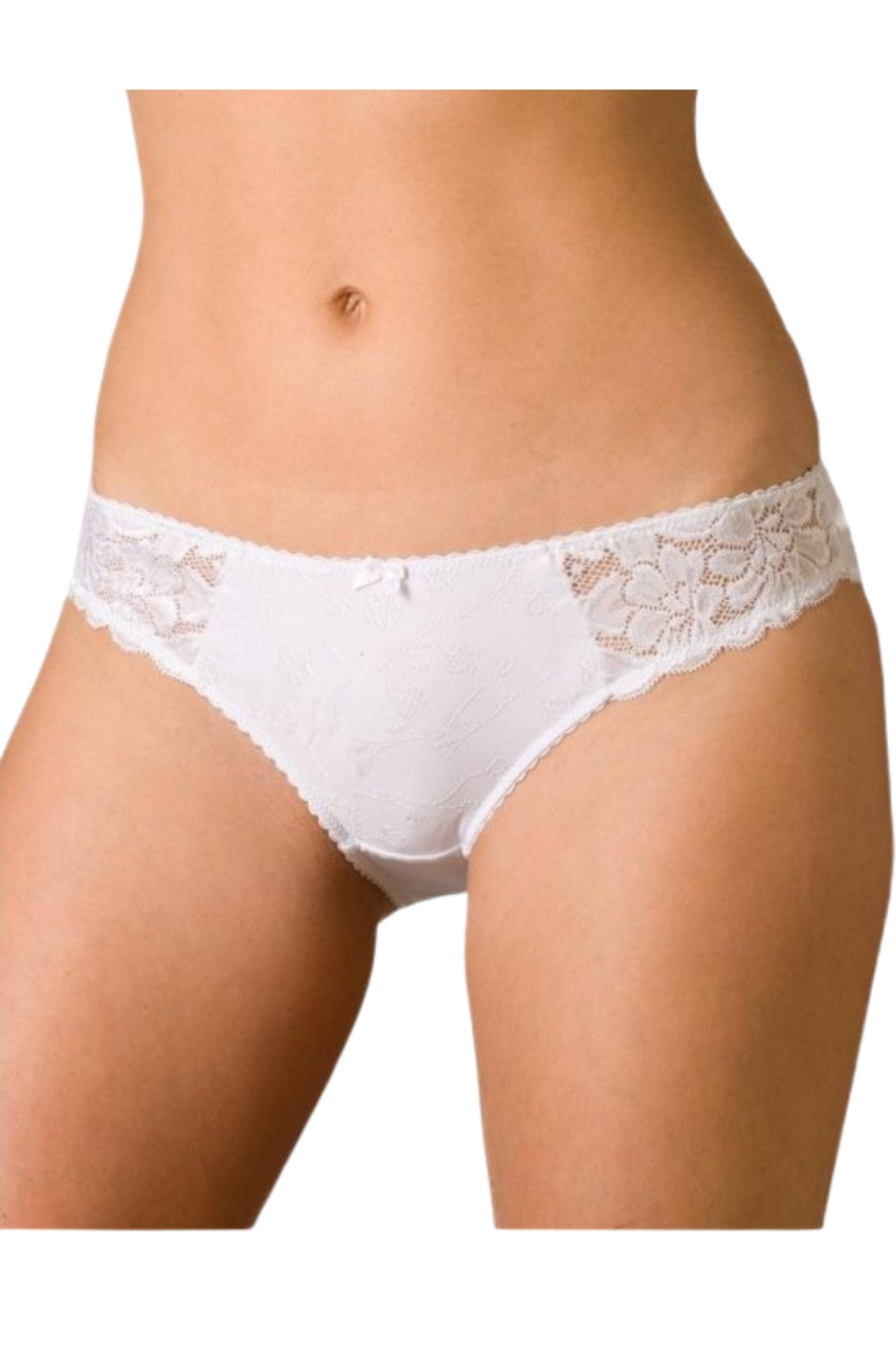 White 3 Pack Jacquard High Leg Briefs, Image 1 of 2