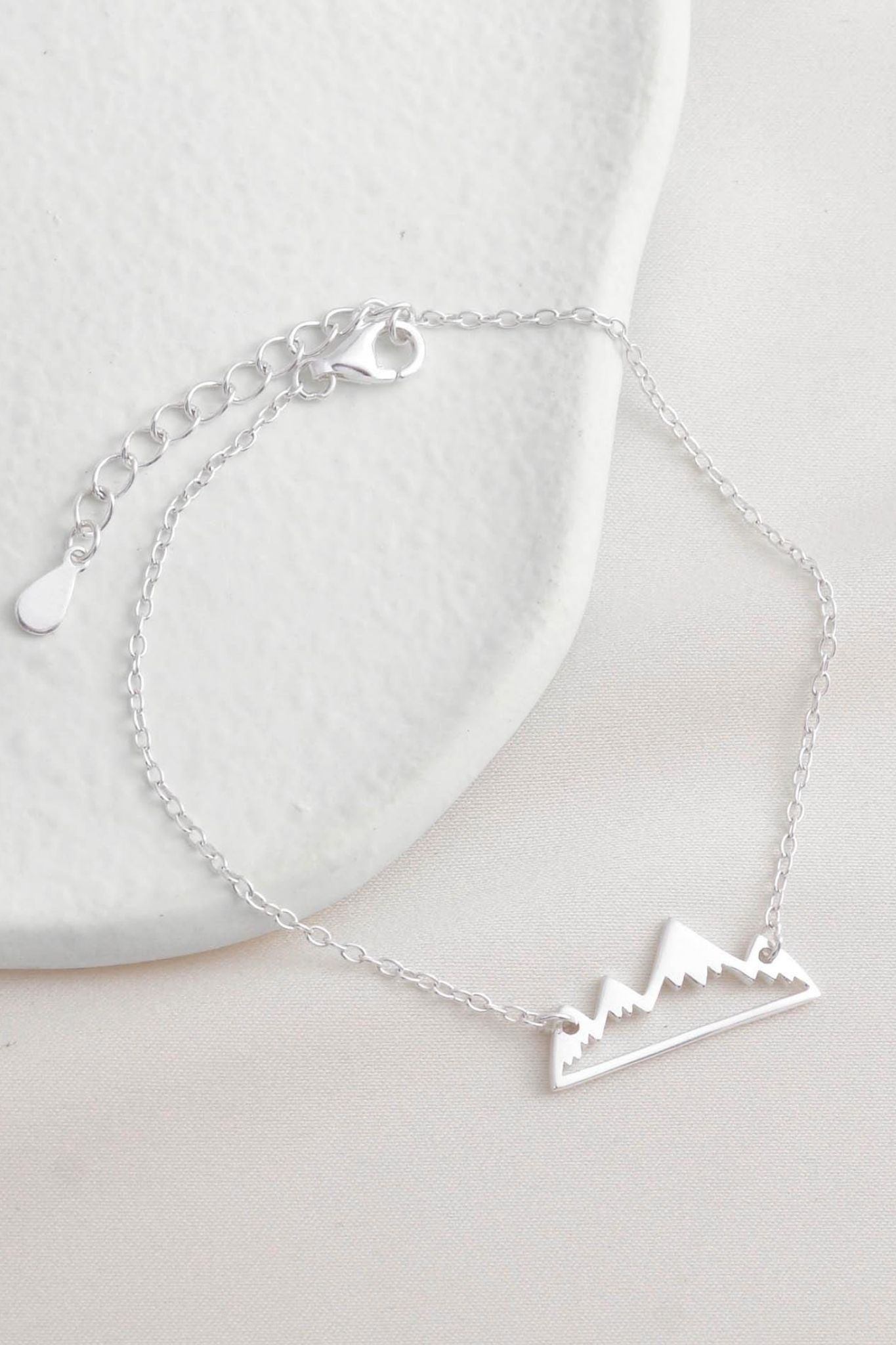 Metallic Sterling Silver Mountain Bracelet