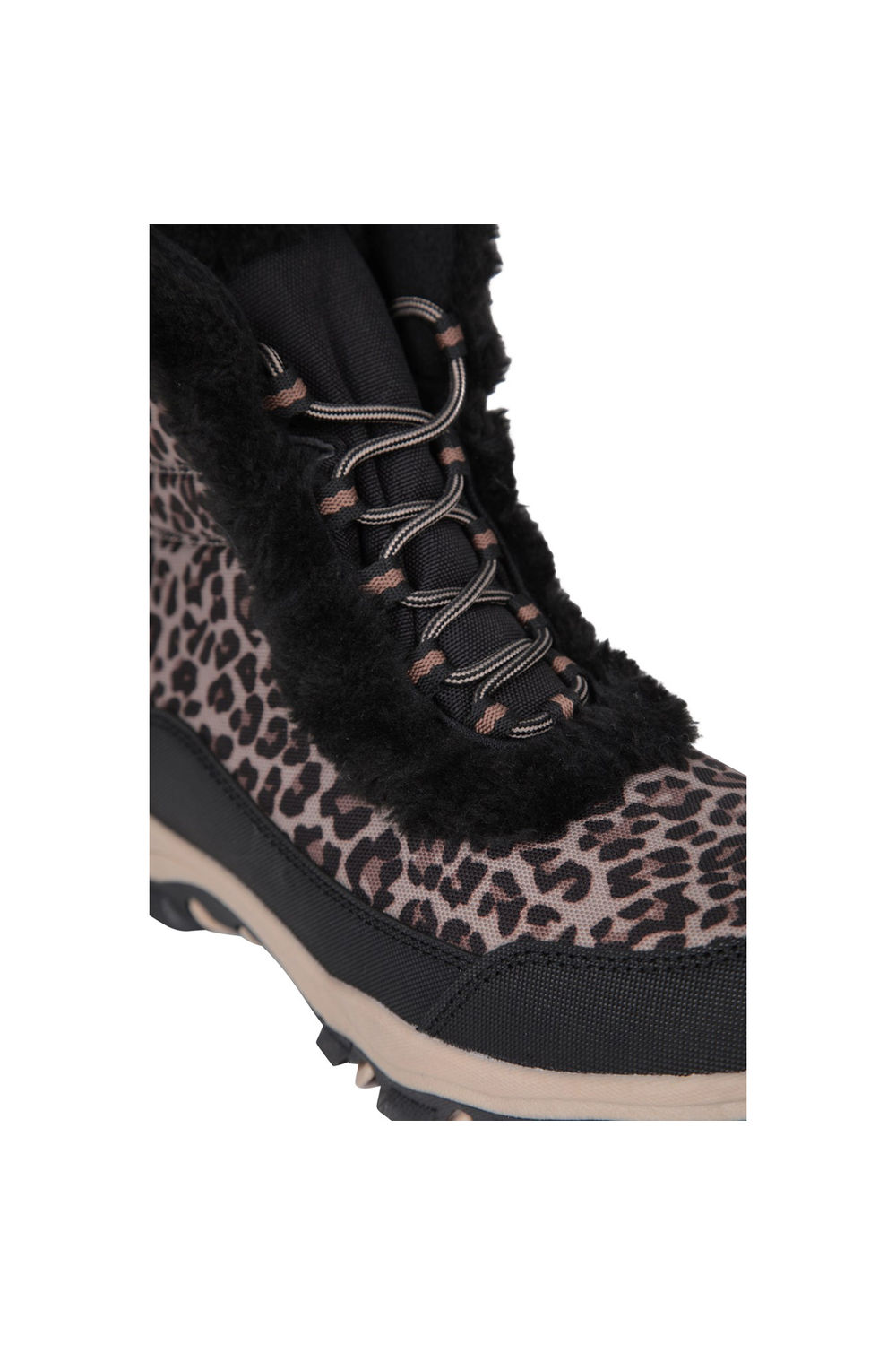 Black Ohio Leopard Print Thermal Snow Boots, Image 5 of 6