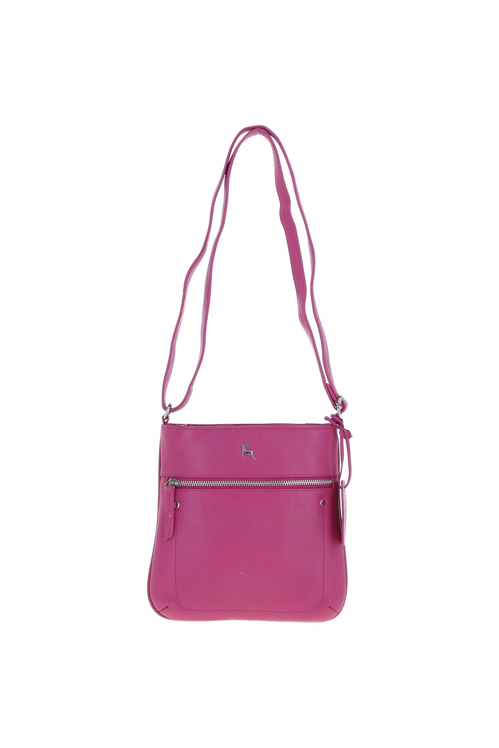 Raspberry 'Edinburgh' Real Leather Crossbody Bag, Image 2 of 4