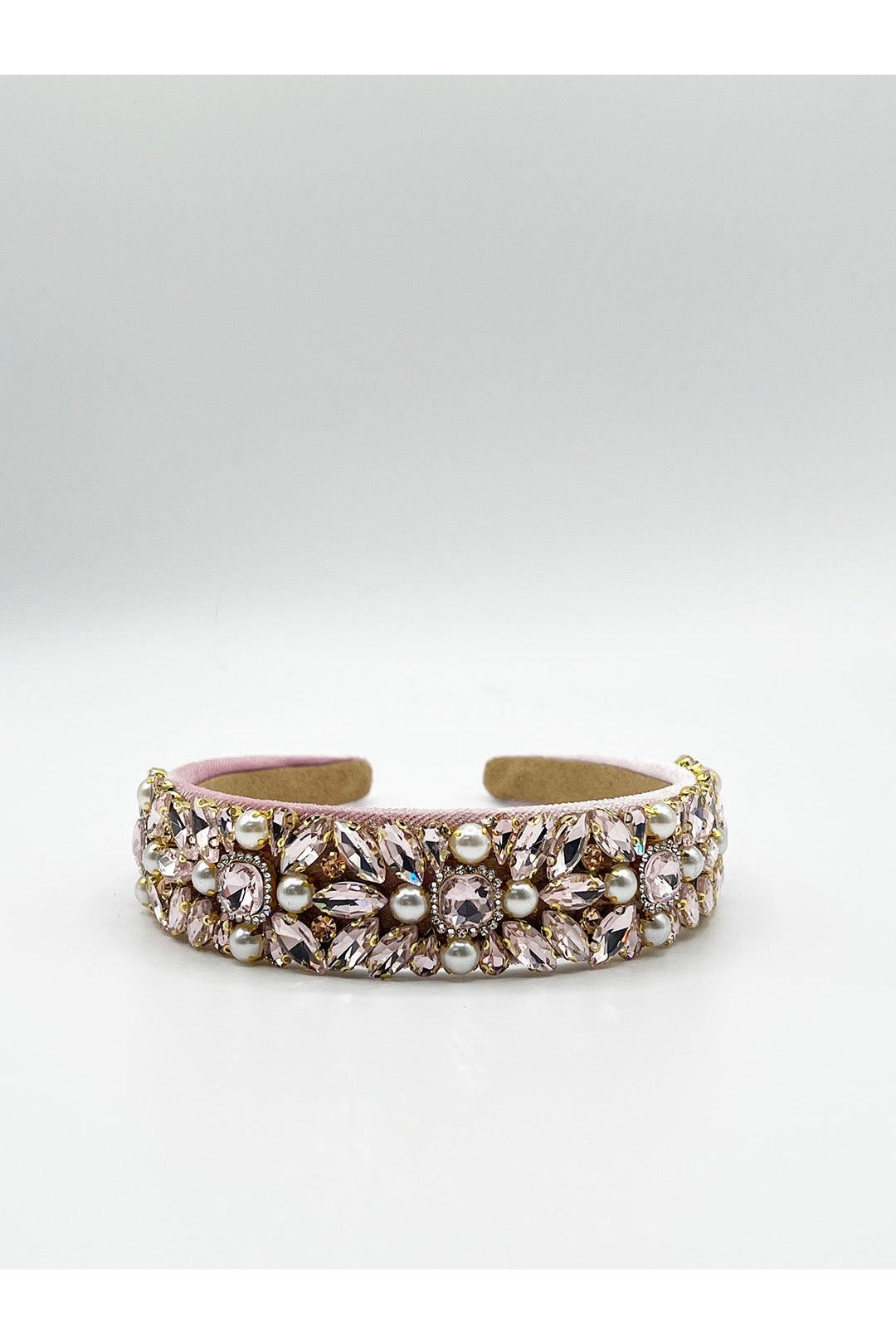 Pink Embellished Crystal Headband, Image 2 of 5