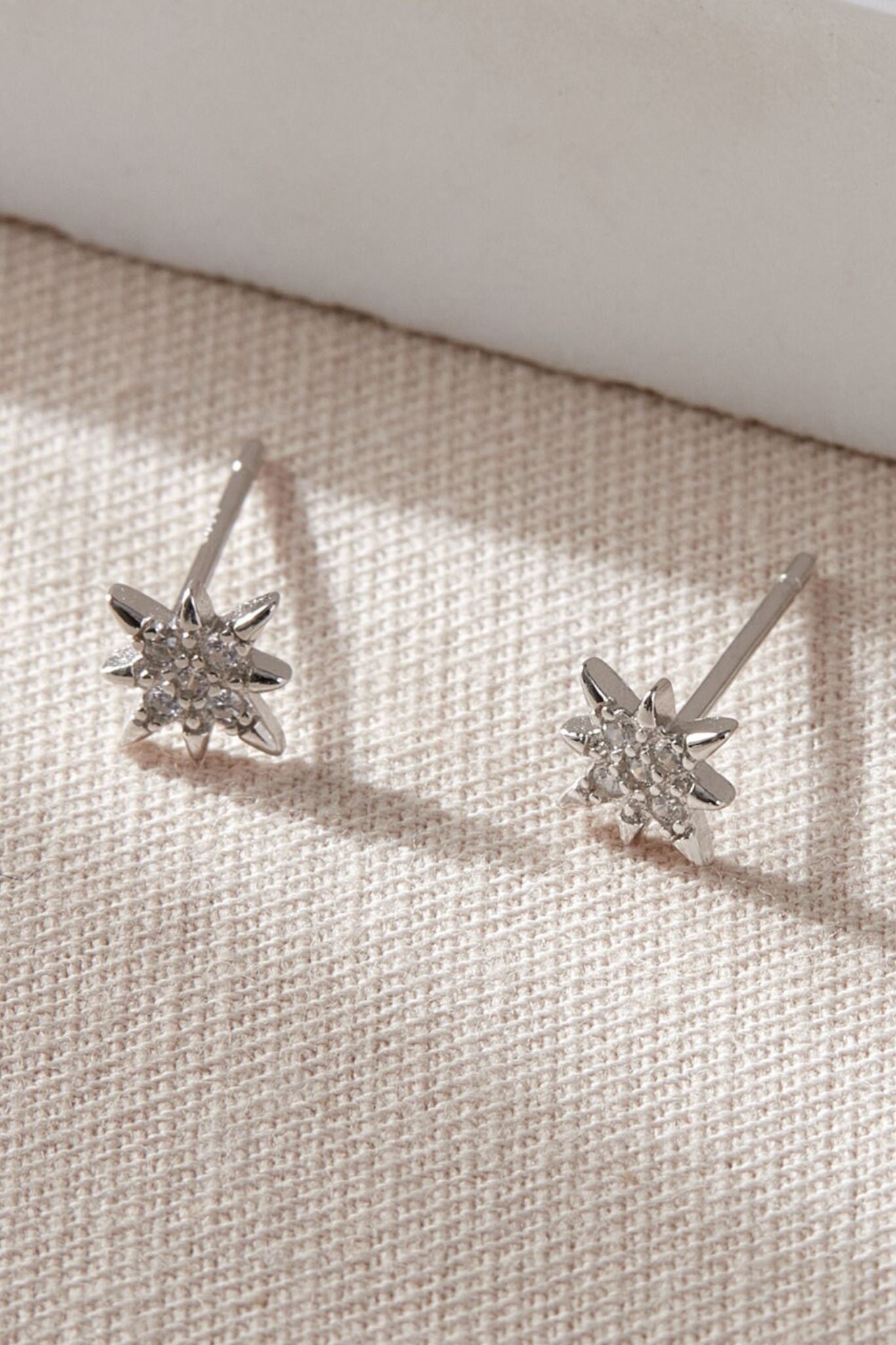 Silver Mia Gioielli Silver Sterling Silver Sparkly Star Studs, Image 3 of 3
