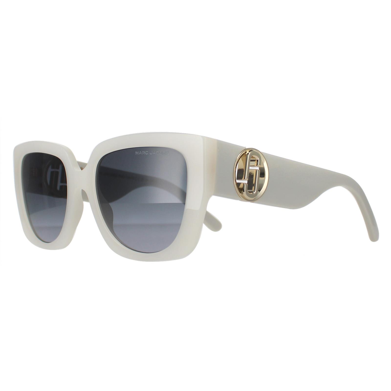 White Marc Jacobs White Rectangle Ivory Dark Grey Gradient MARC 687/S, Image 2 of 4