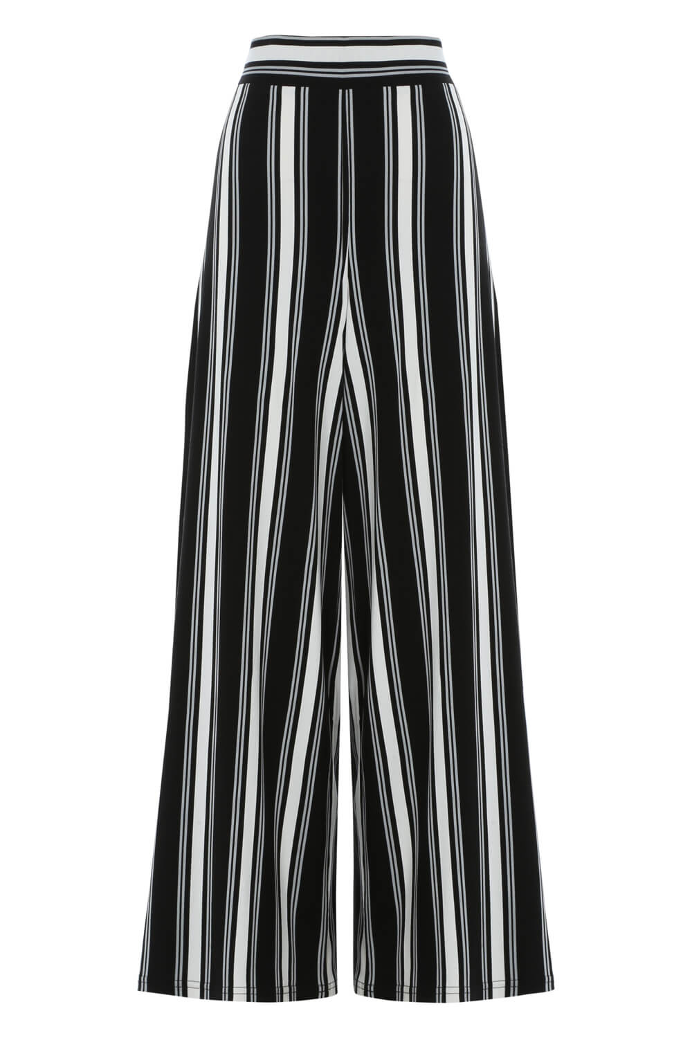 Black Stripe Wide Leg Trousers, Image 5 of 4