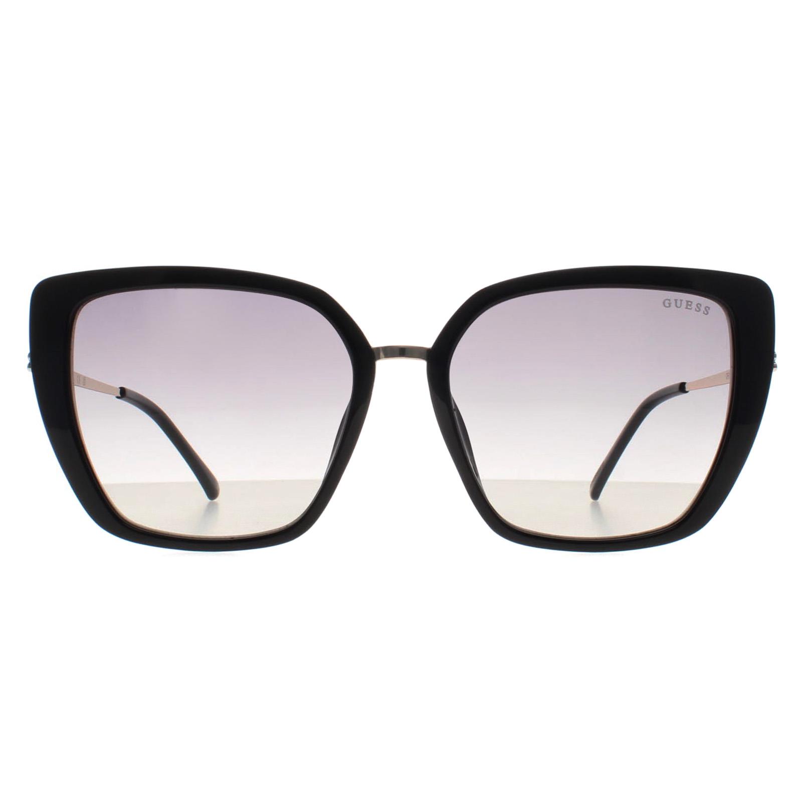 Black Guess Black Cat Eye Shiny Black Grey Gradient GF6199, Image 1 of 4