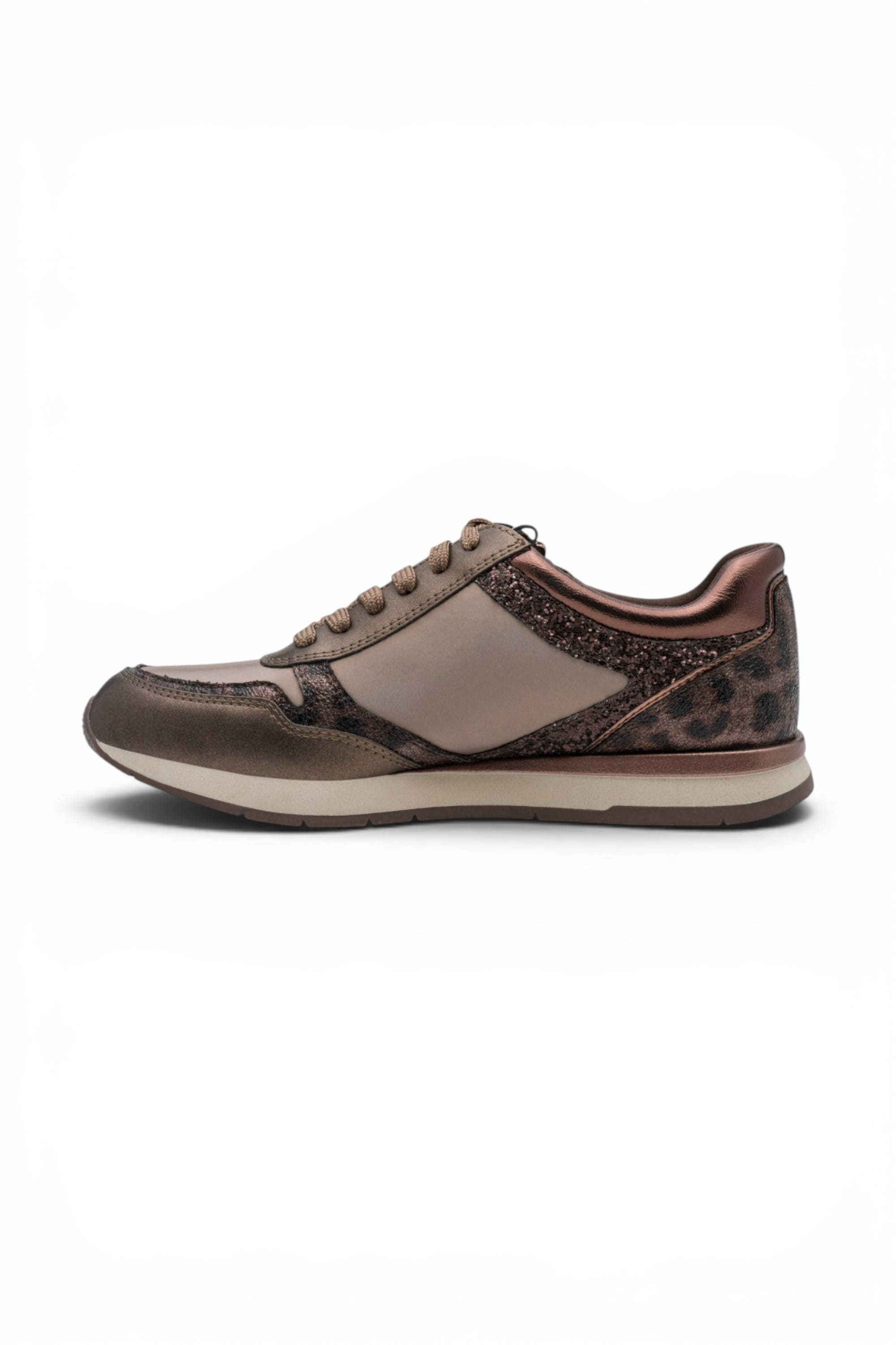 Taupe Faux Leather Sneakers - 23613, Image 4 of 7