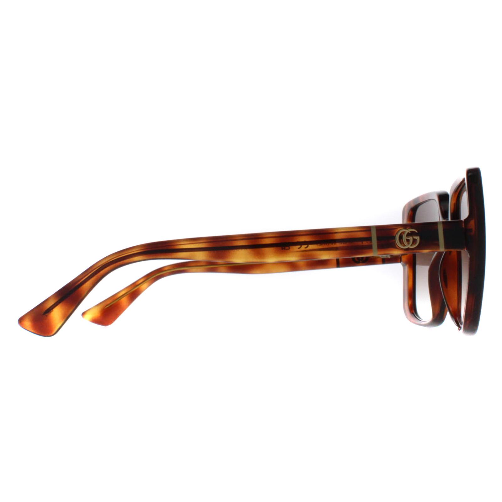 Brown Gucci Brown Square Dark Havana Brown Gradient GG0632S, Image 4 of 4