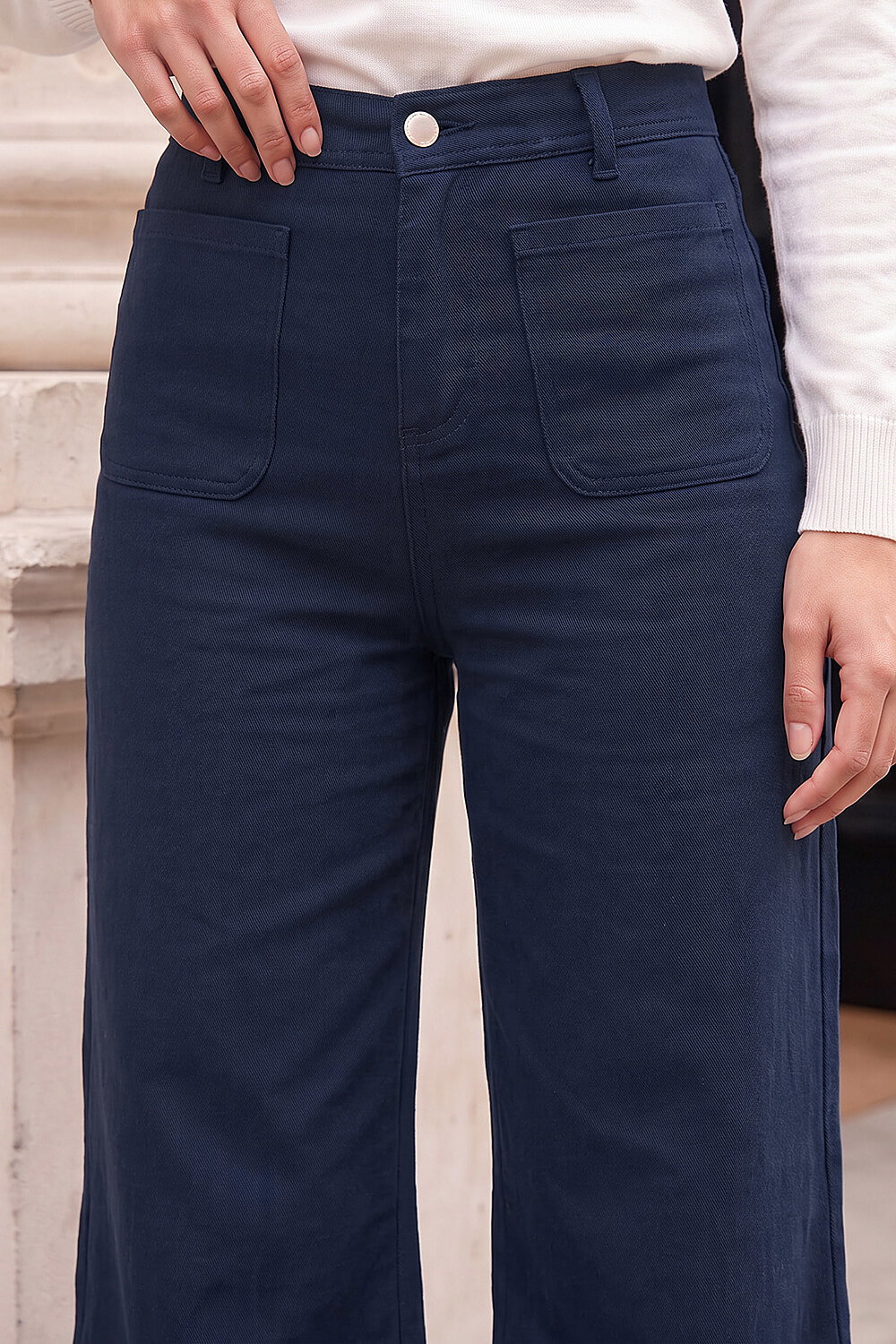 Navy Petite Front Pocket Jean, Image 5 of 4