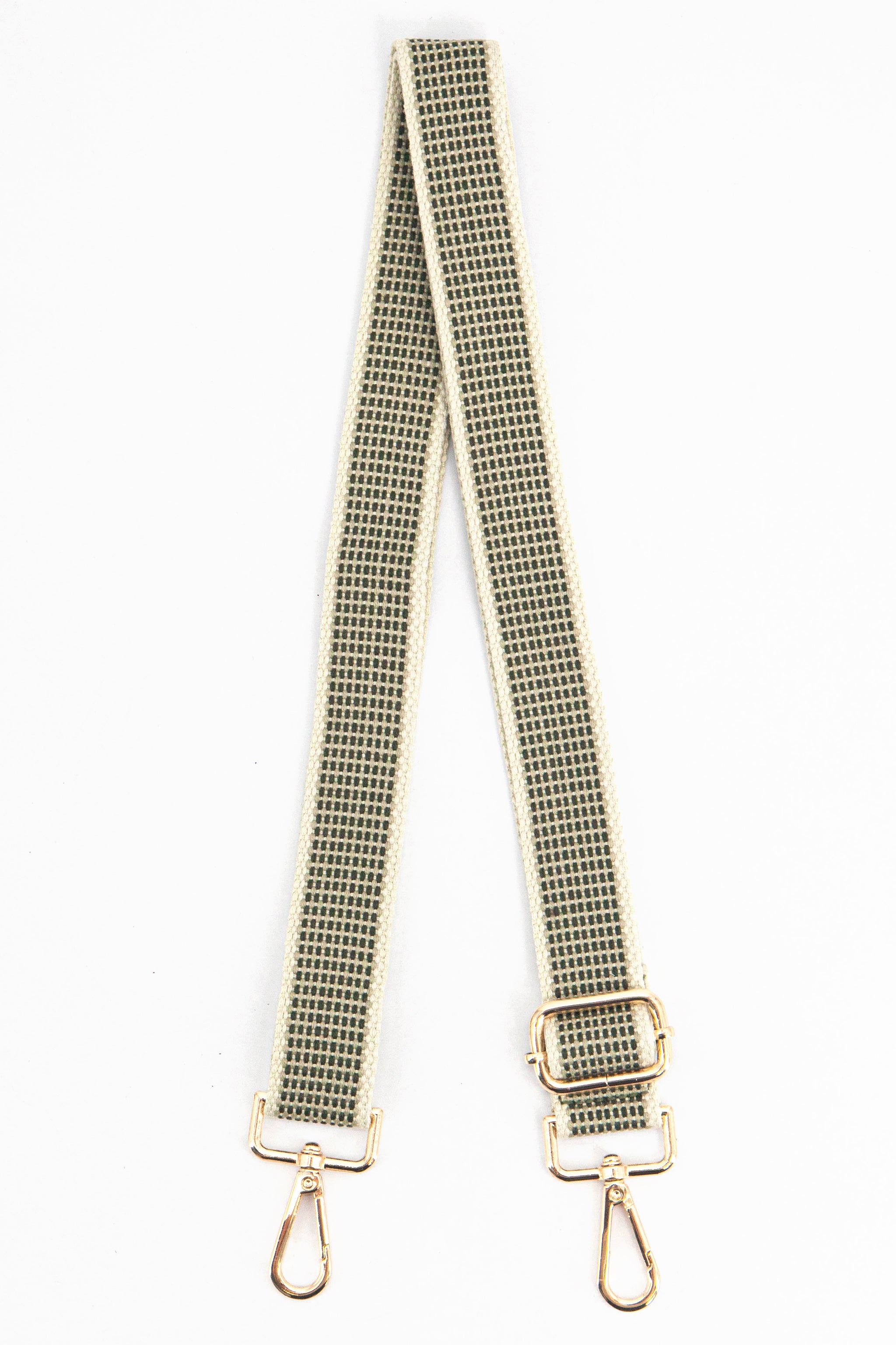 Khaki Rattan Woven Wide Bag Strap, Image 1 of 4