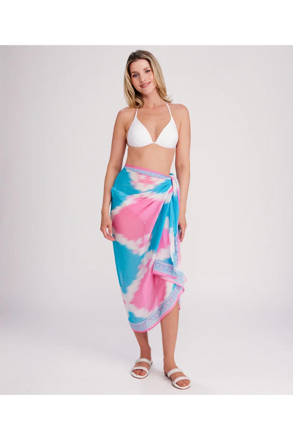 Turqouise Miami - Pink Diamond Beach Sarong, Image 1 of 4