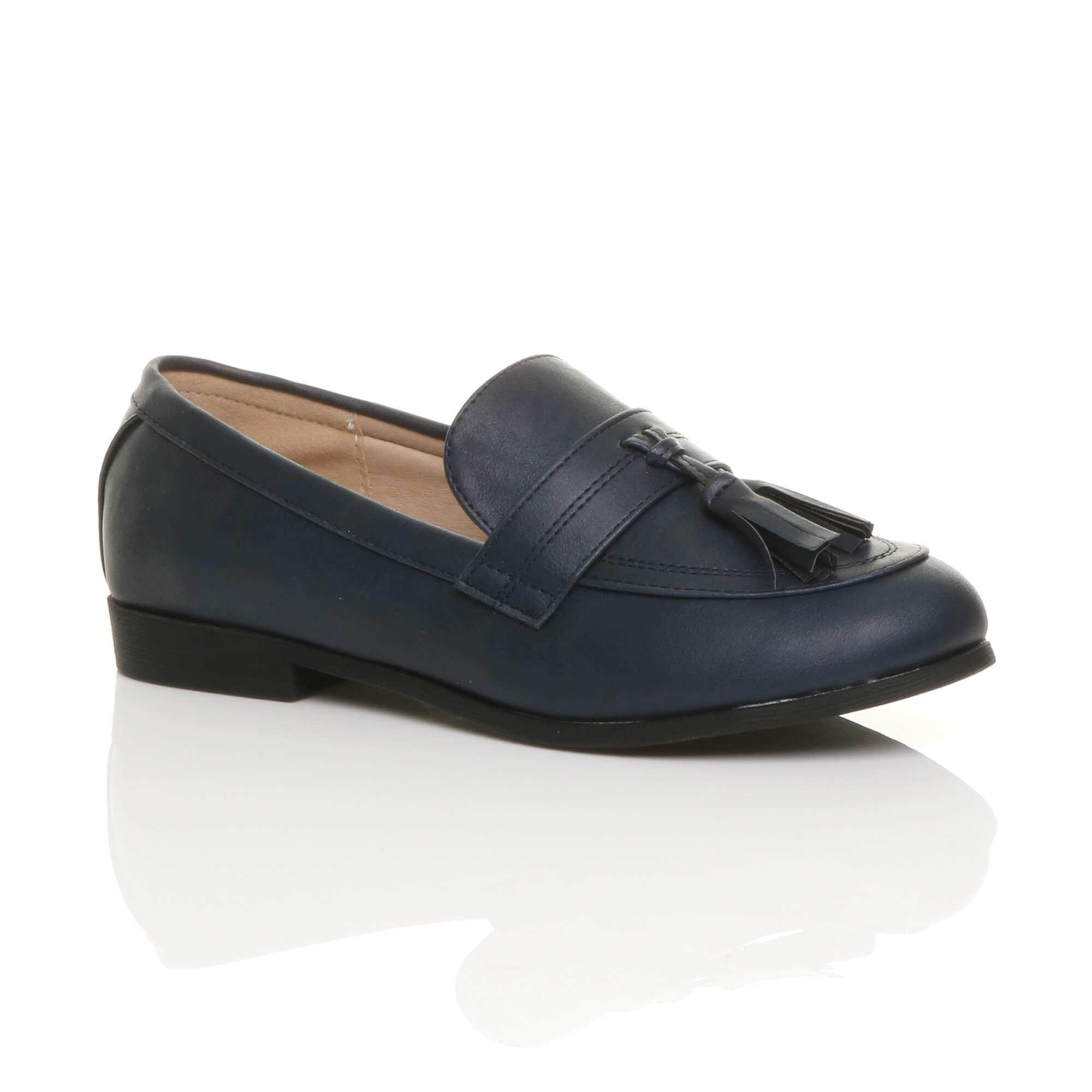 Navy Blue Flat Smart Casual Loafers, Image 1 of 6