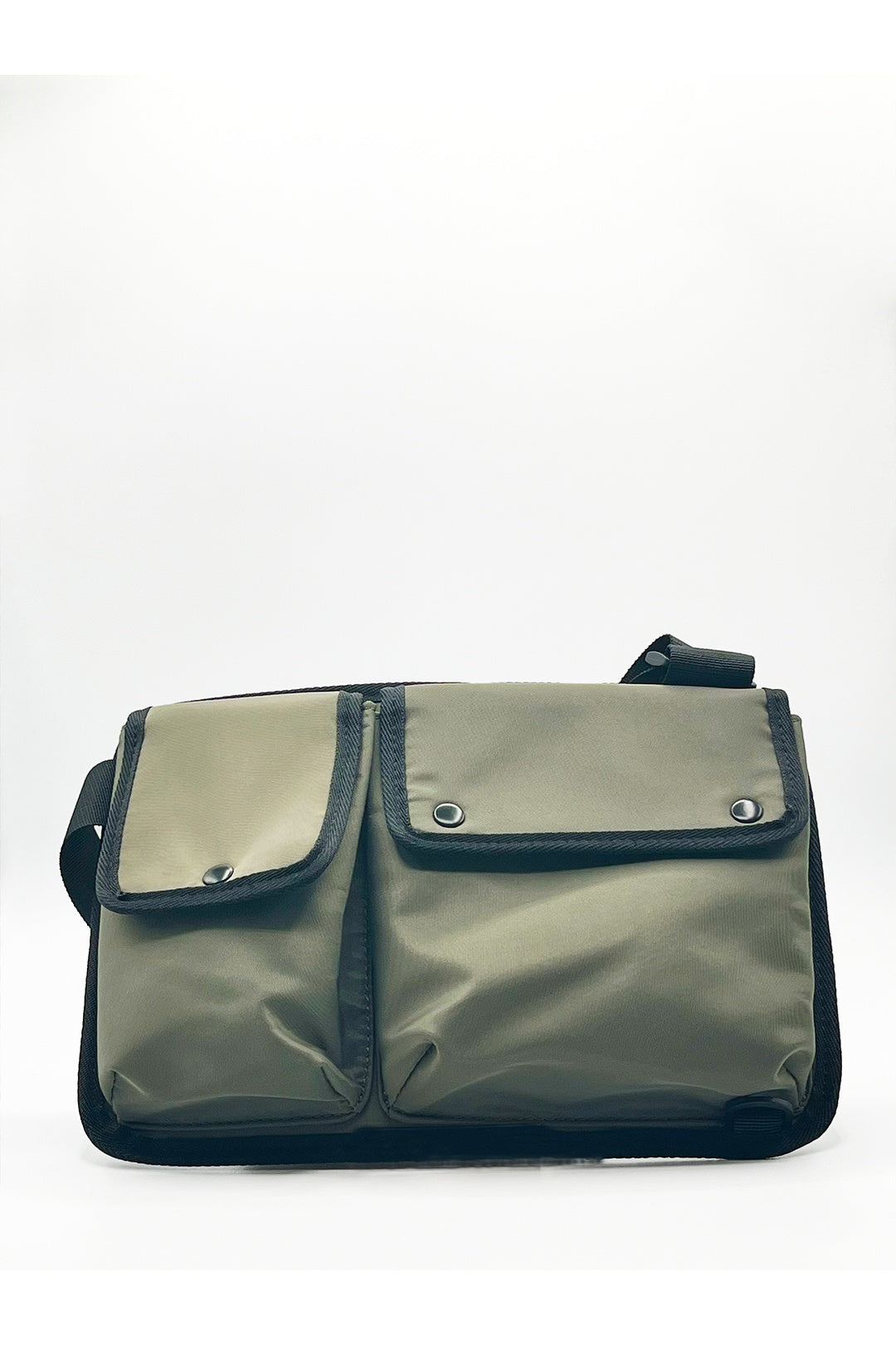 Olive Nylon Chest Bag in Moss, Image 1 of 5