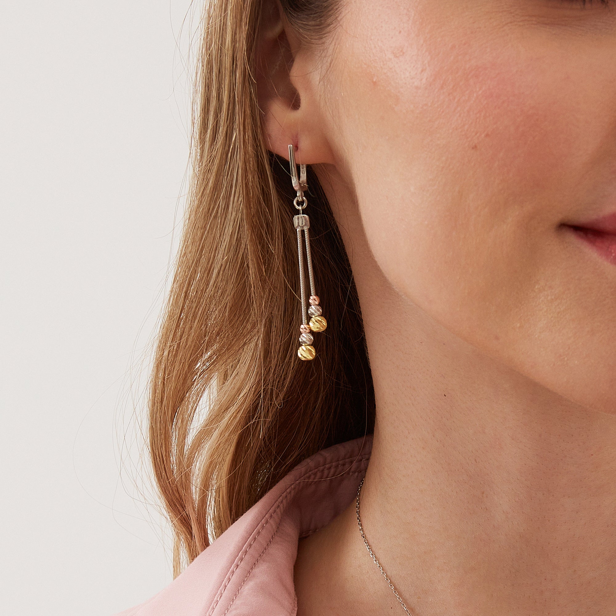 Gold Dorissa Sterling Silver Drop Earring Multicolor Beads, Image 5 of 6