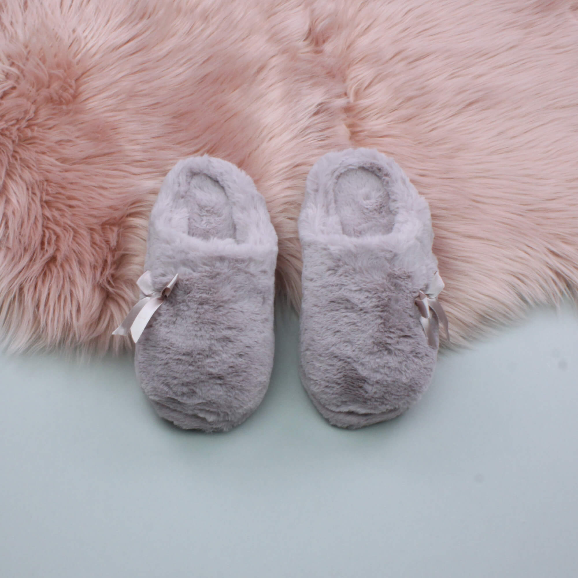 Mocha AJVANI Mocha Fluffy Mule Slippers, Image 4 of 6