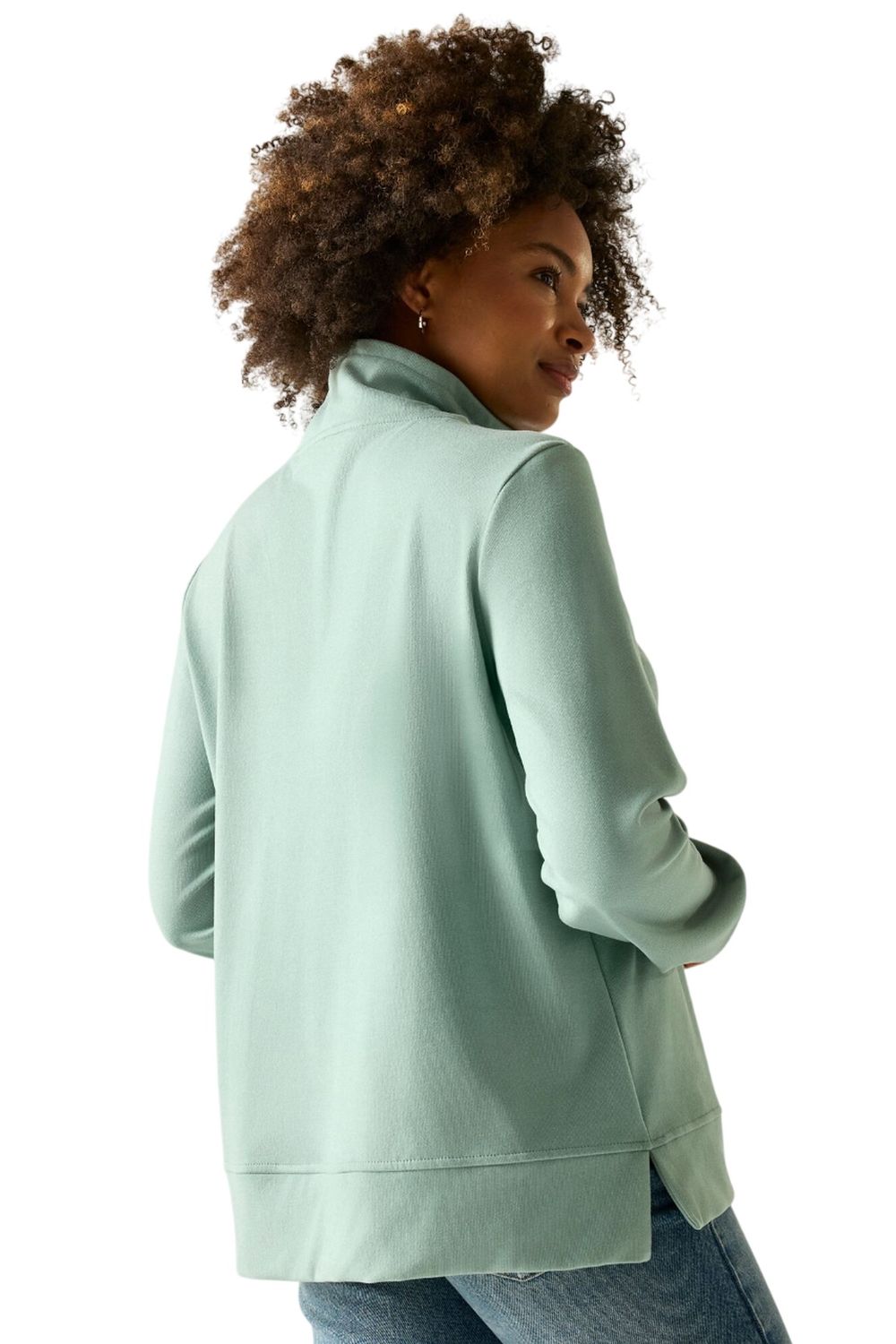 Olive Demmi Quarter Zip Fleece Top, Image 5 of 6