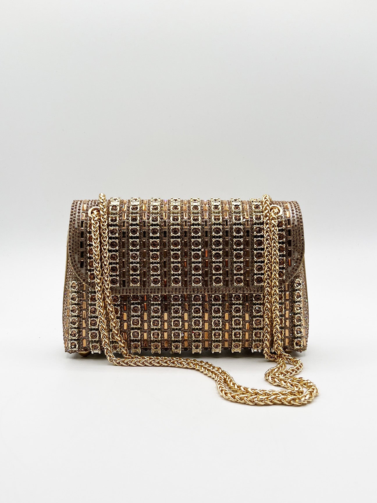 Gold Gold Embellished Shoulder Bag, Image 4 of 6