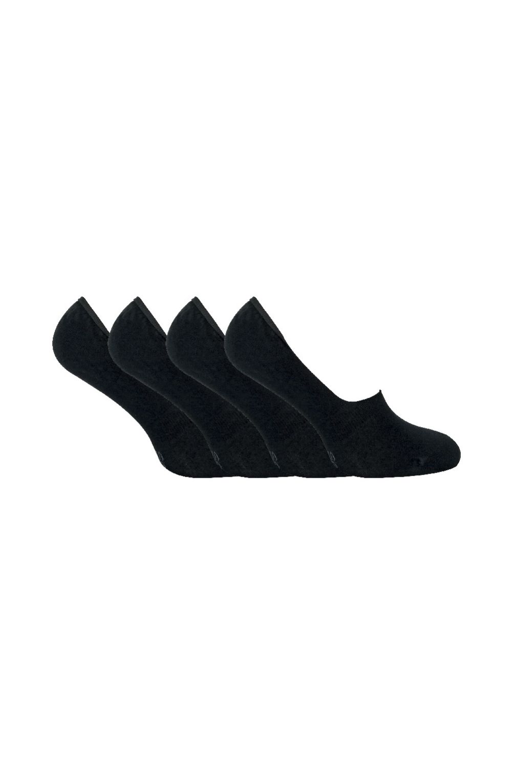 Black 4 Pack Bamboo No Show Invisible Socks for Wo, Image 1 of 4