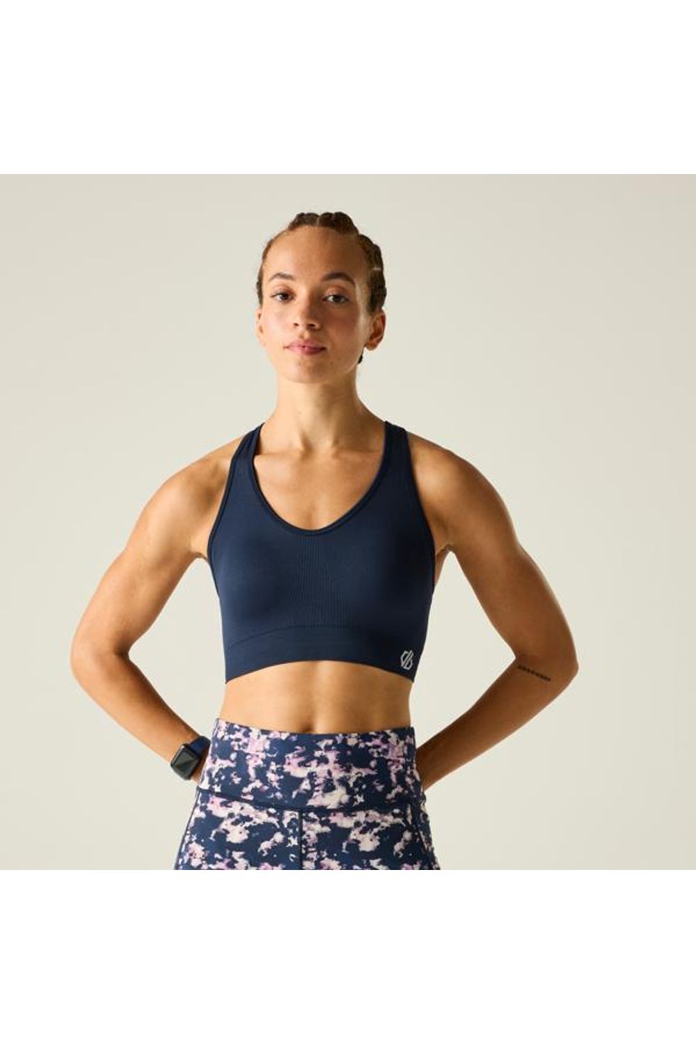 Navy React Sports Bra, Image 2 of 5