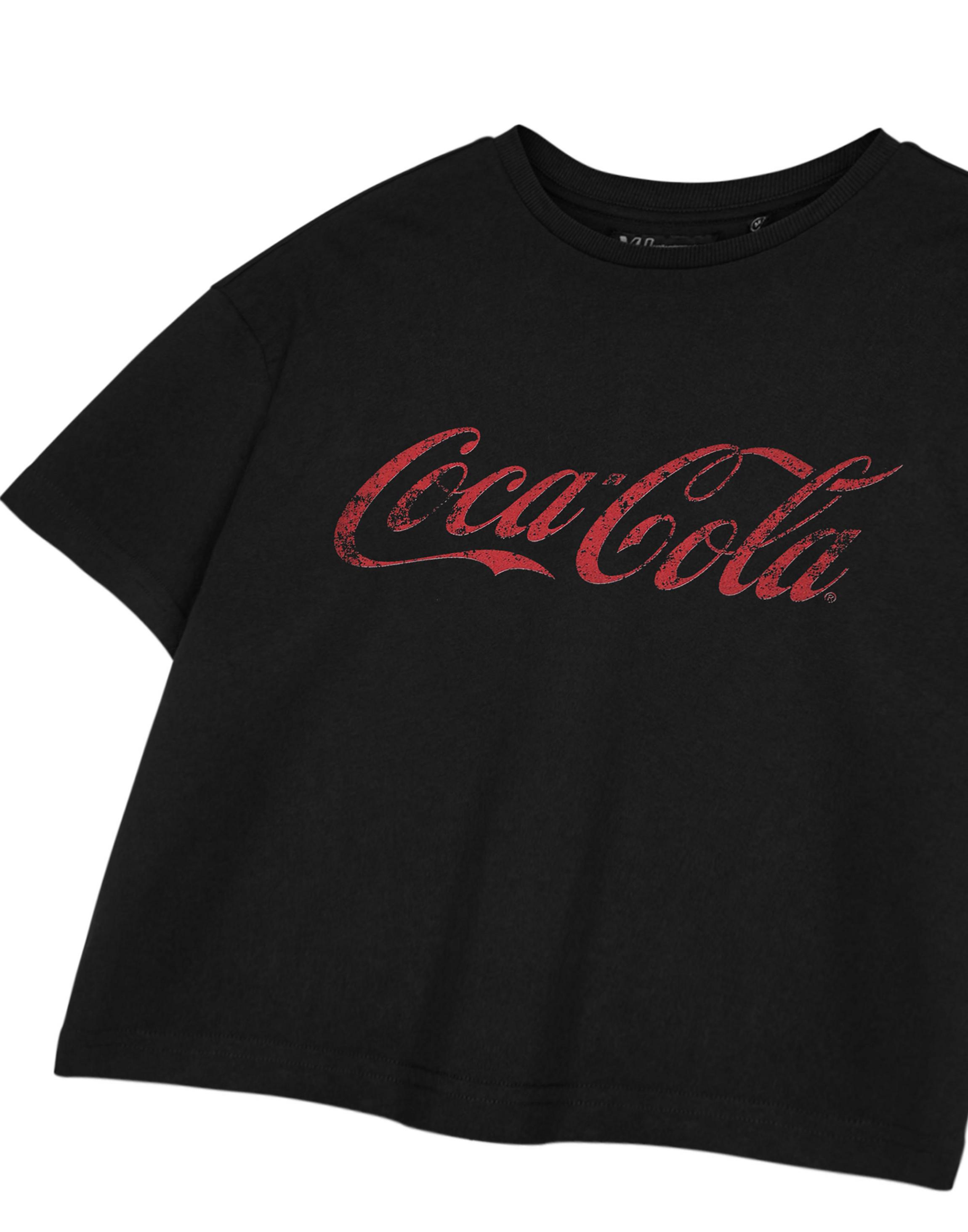 Black Coca Cola Cropped Short Sleeved T-Shirt, Image 5 of 6
