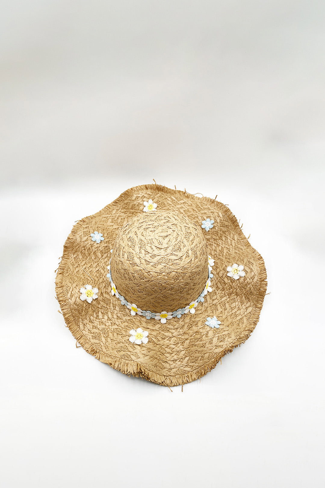 Tan Chrysanthemum Sun Hat, Image 3 of 3