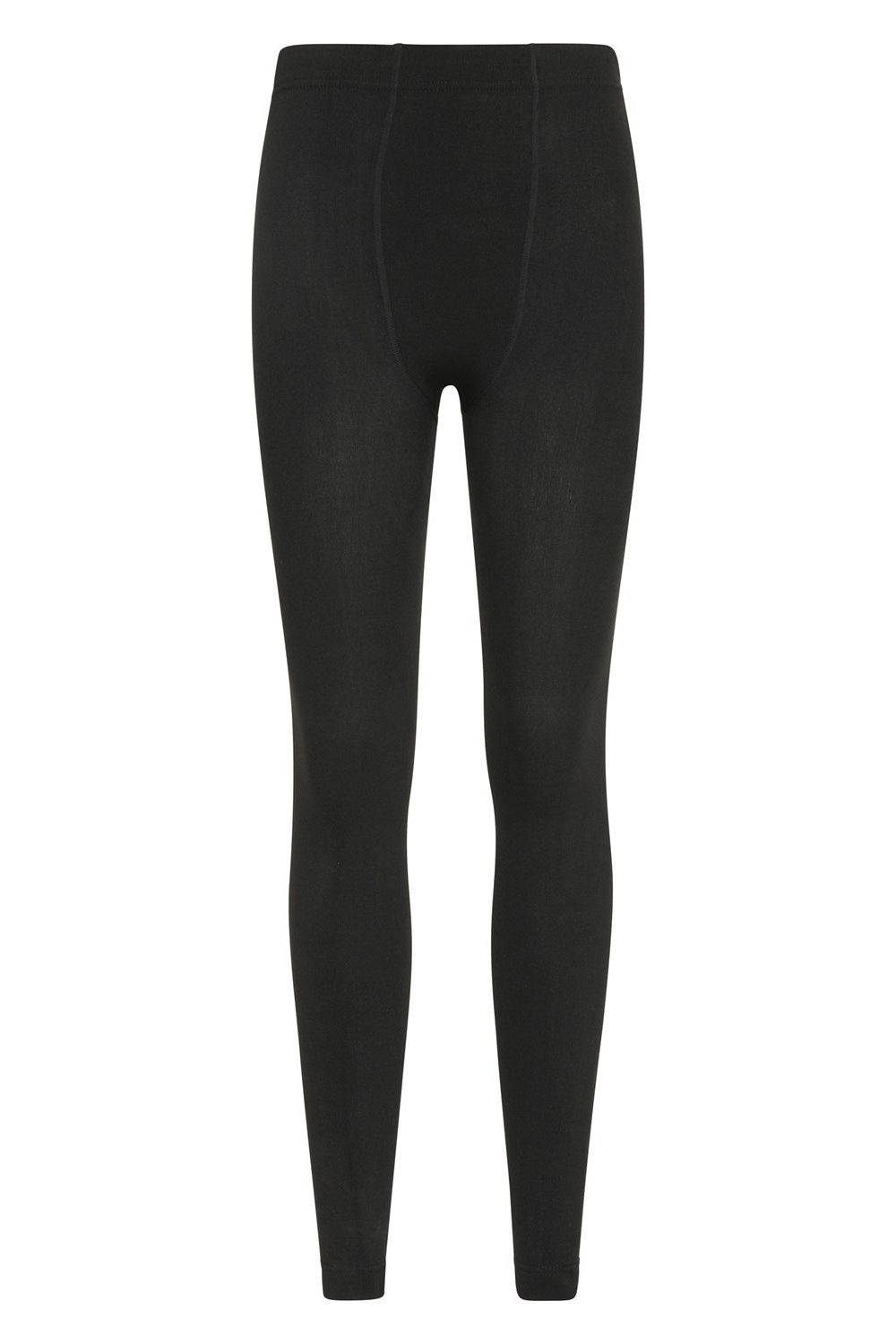 Black Fluffy Fleece Lined Thermal Leggings, Image 1 of 4