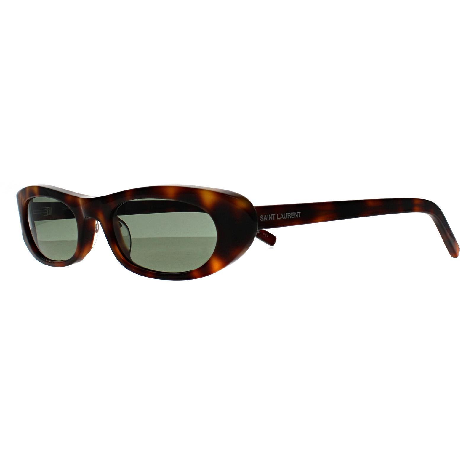 Brown Rectangle Shiny Dark Havana Green SL557, Image 2 of 3