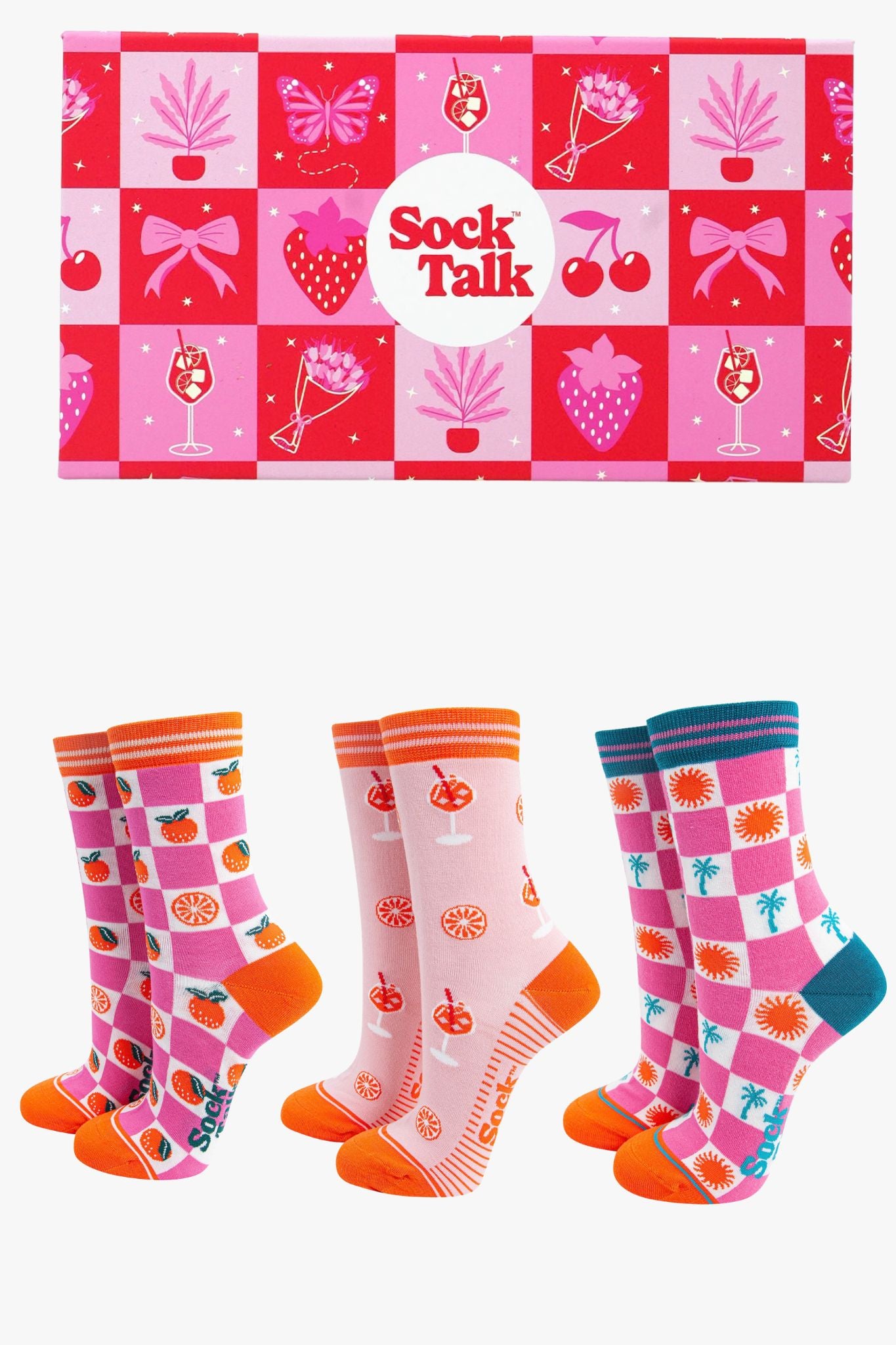 Multi Summer Vibes Bamboo Socks Gift Set
