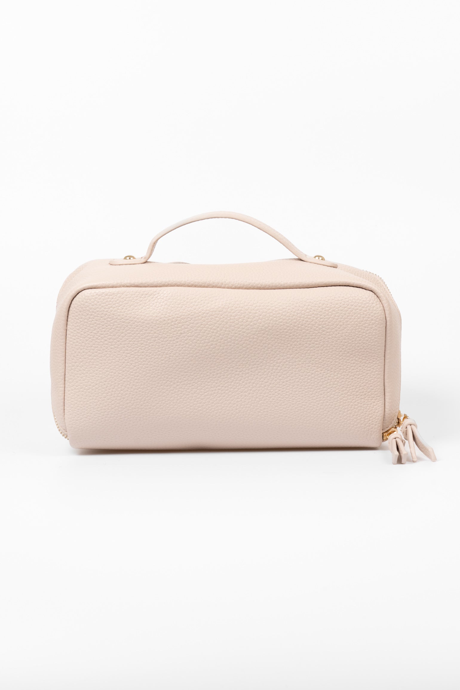 Beige Etre Beige Faux Leather Vanity Case Makeup Bag, Image 2 of 2