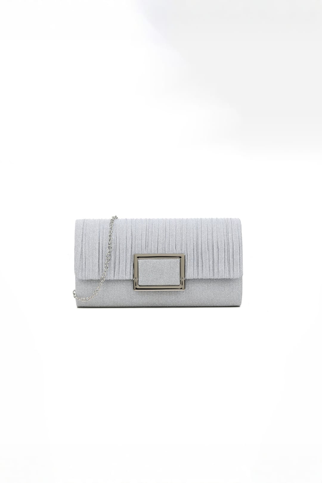 Black Square Buckle Clutch Bag