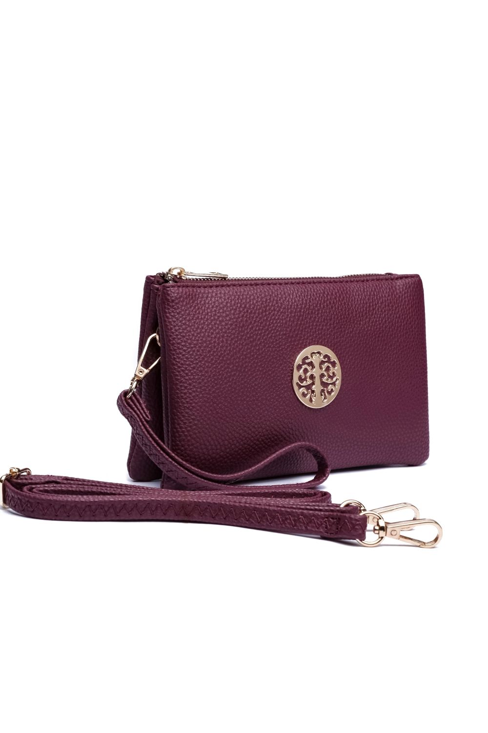 Burgundy Clutch Purse Party Bag, Image 1 of 2