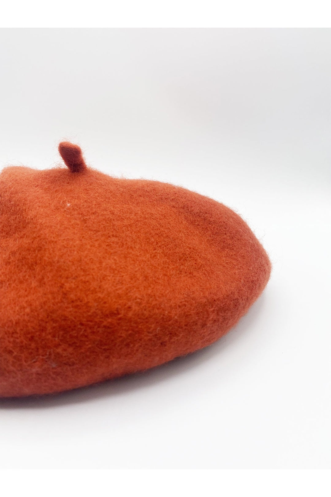 Orange Plain Felt Beret, Image 7 of 8