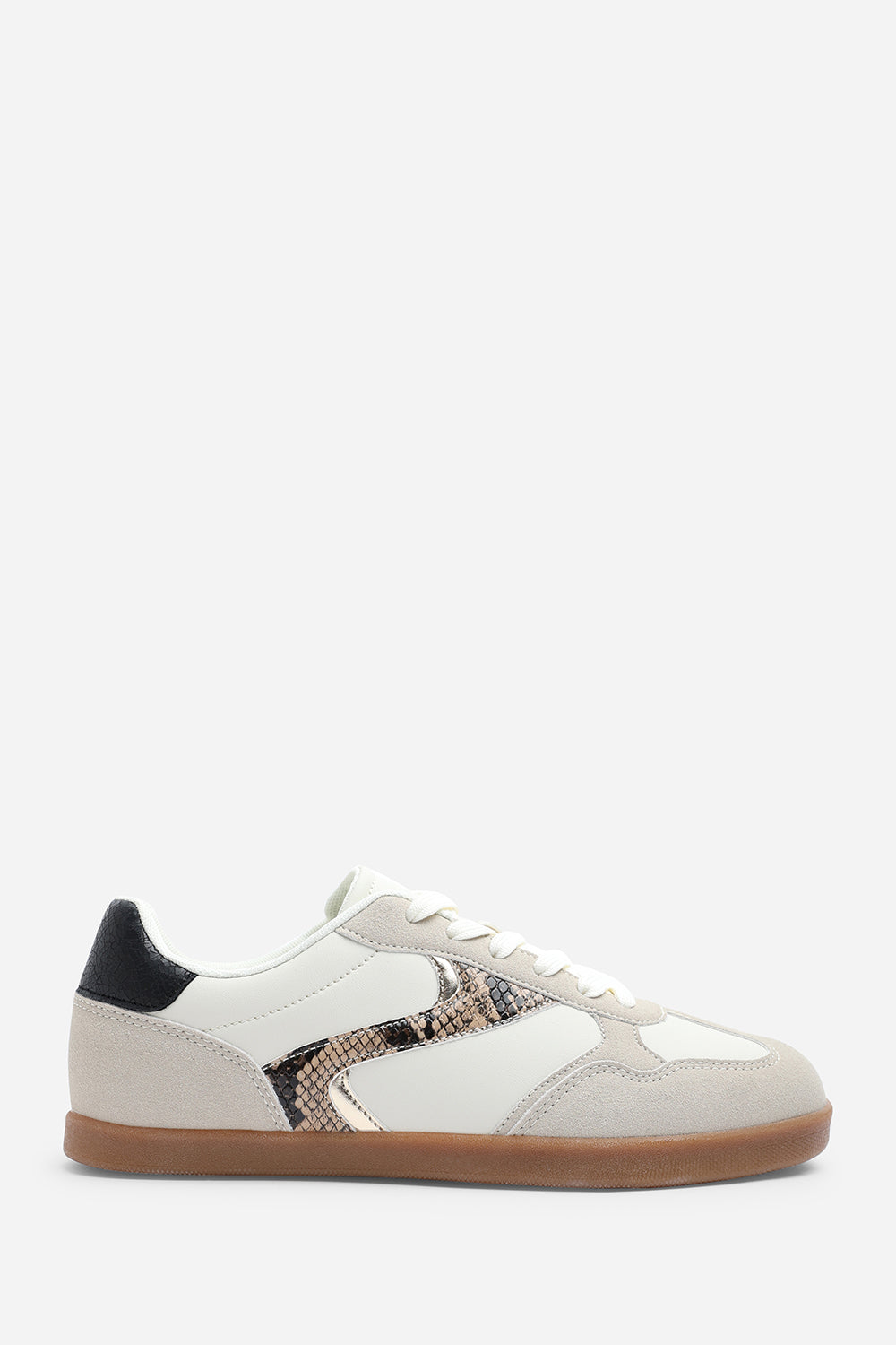 White Anaiah Low Profile Side Panel Detailed Trainer, Image 2 of 6