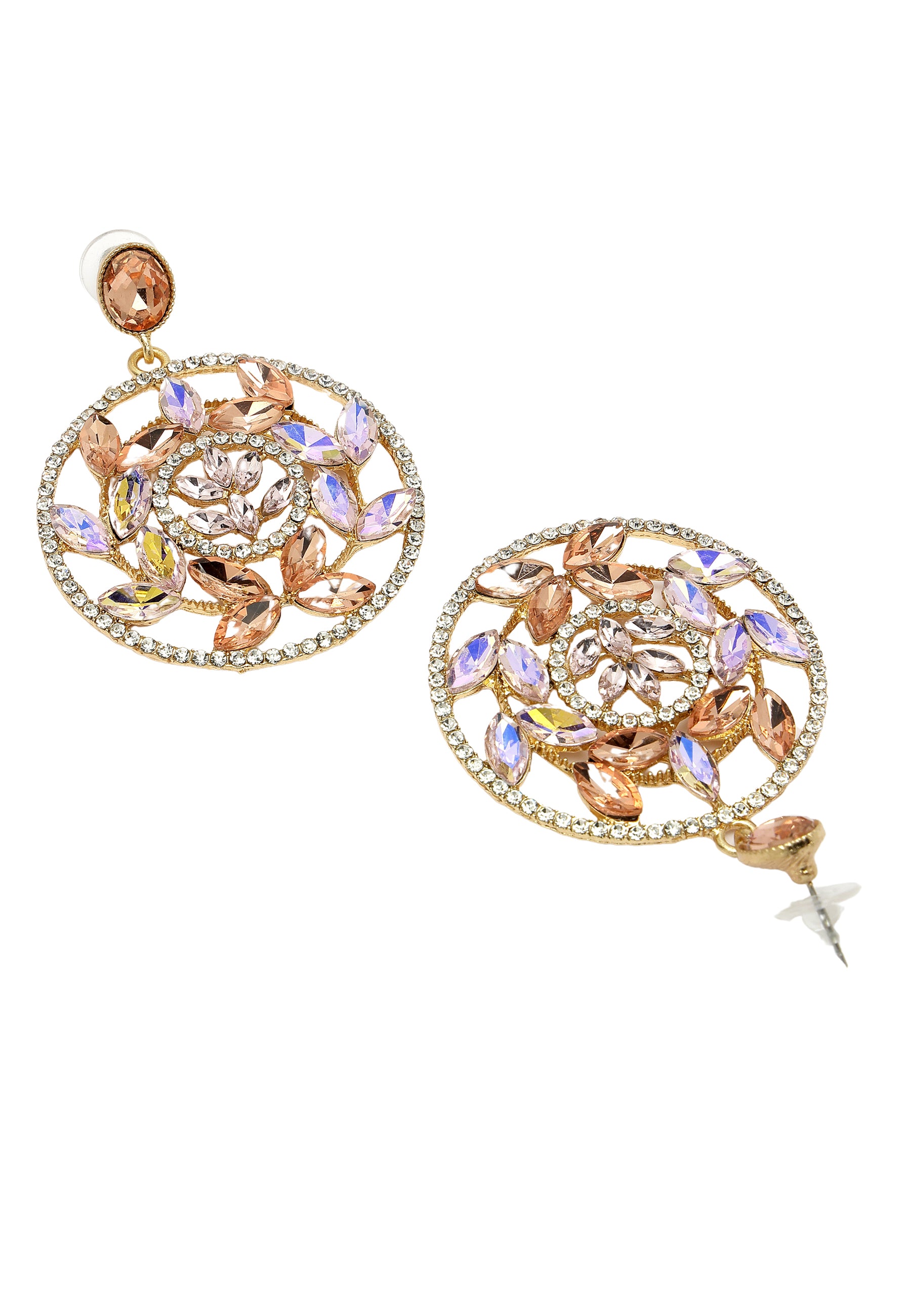 Gold AVANT-GARDE PARIS Gold Diva Collection Elegant Hollow Floral Drop Earrings, Image 3 of 5