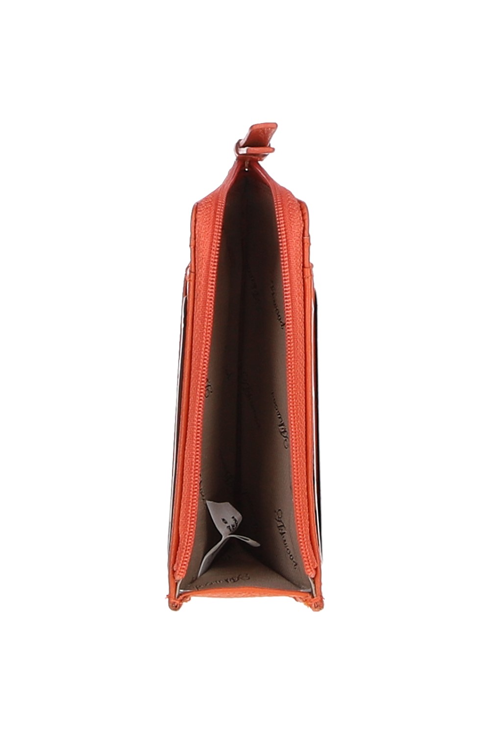 Orange Real Leather Small Purse with RFID Protection, Image 4 of 4