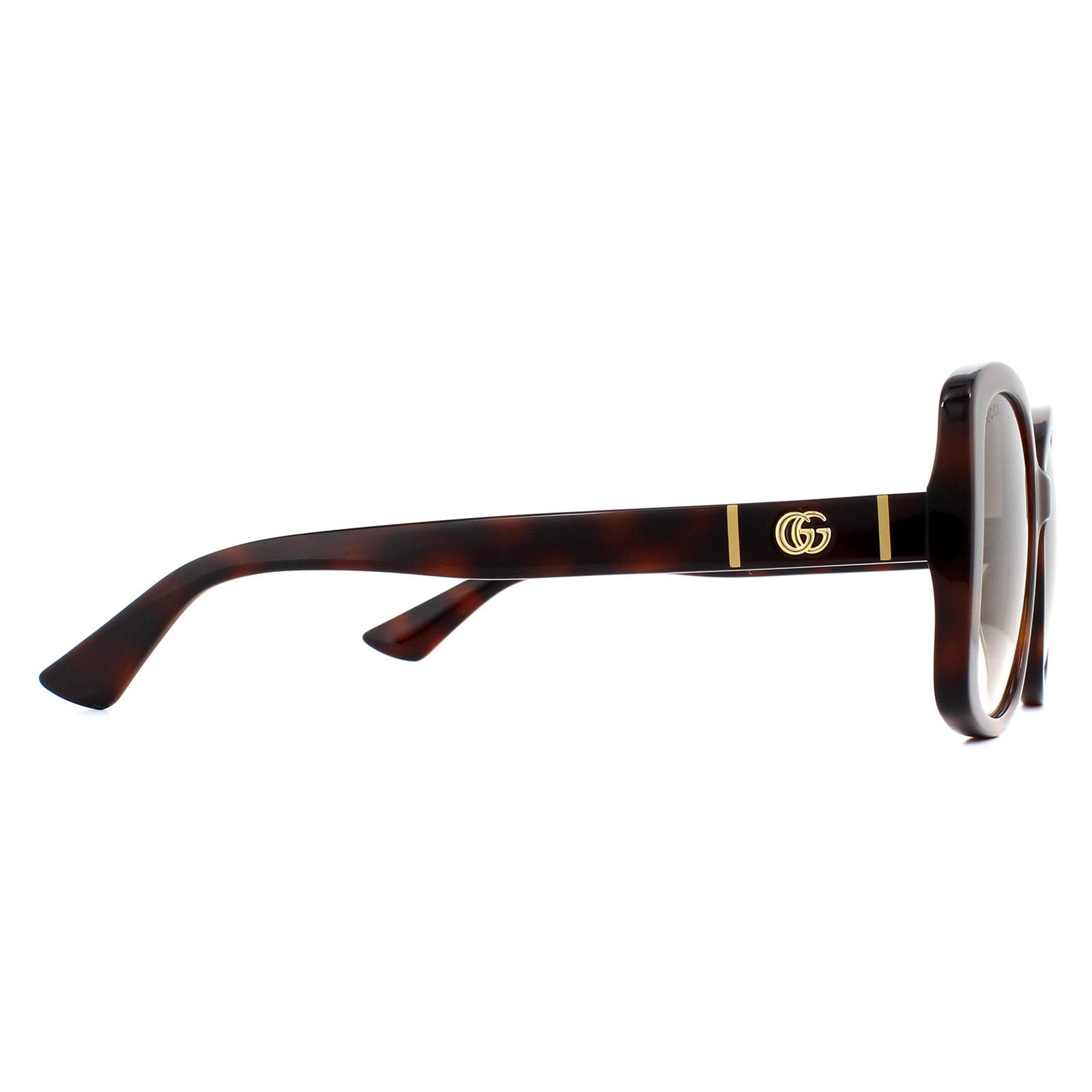 Brown Butterfly Havana Brown Gradient GG0762S Sunglasses, Image 4 of 6