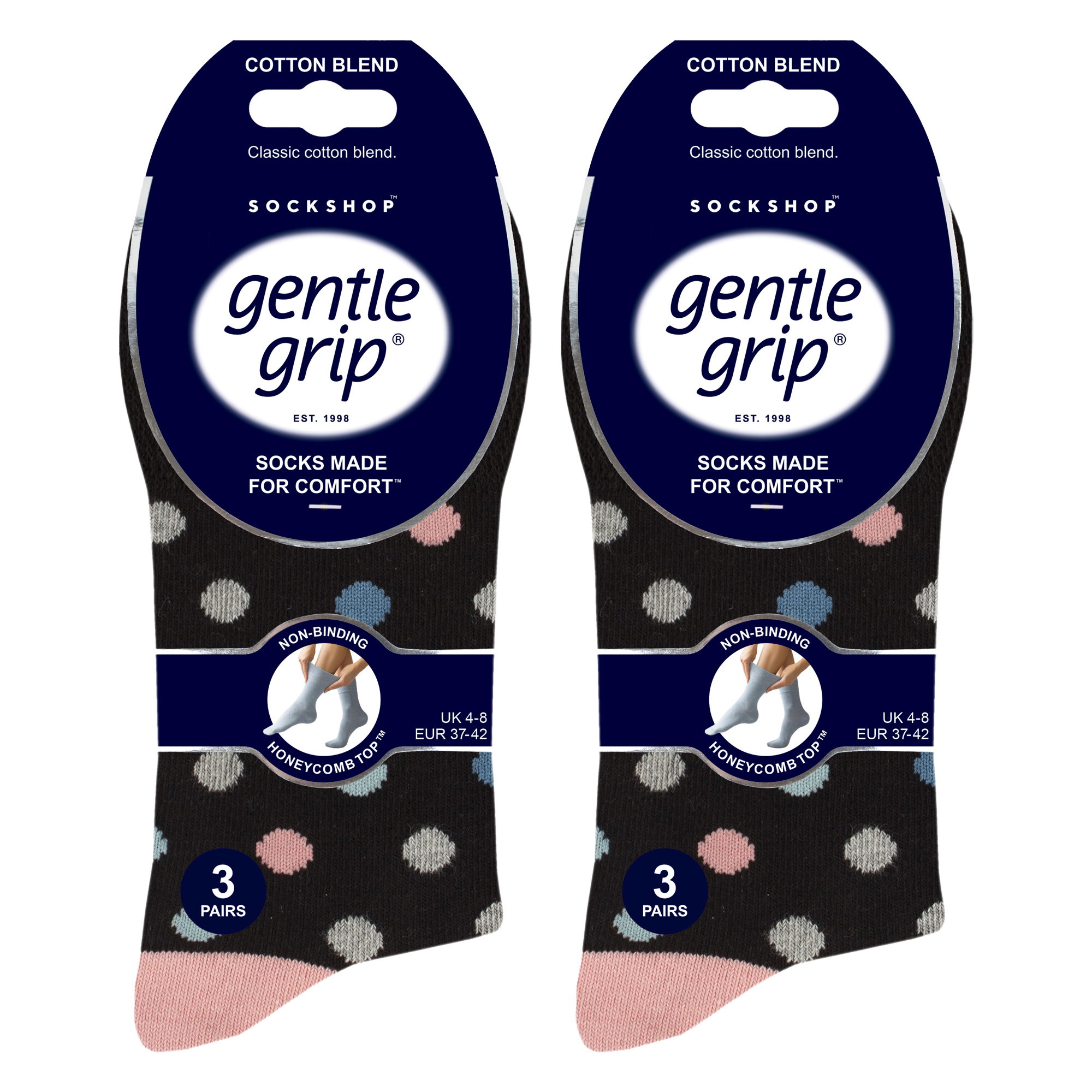 Ash 6 Pairs Non Elastic Socks, Image 3 of 3