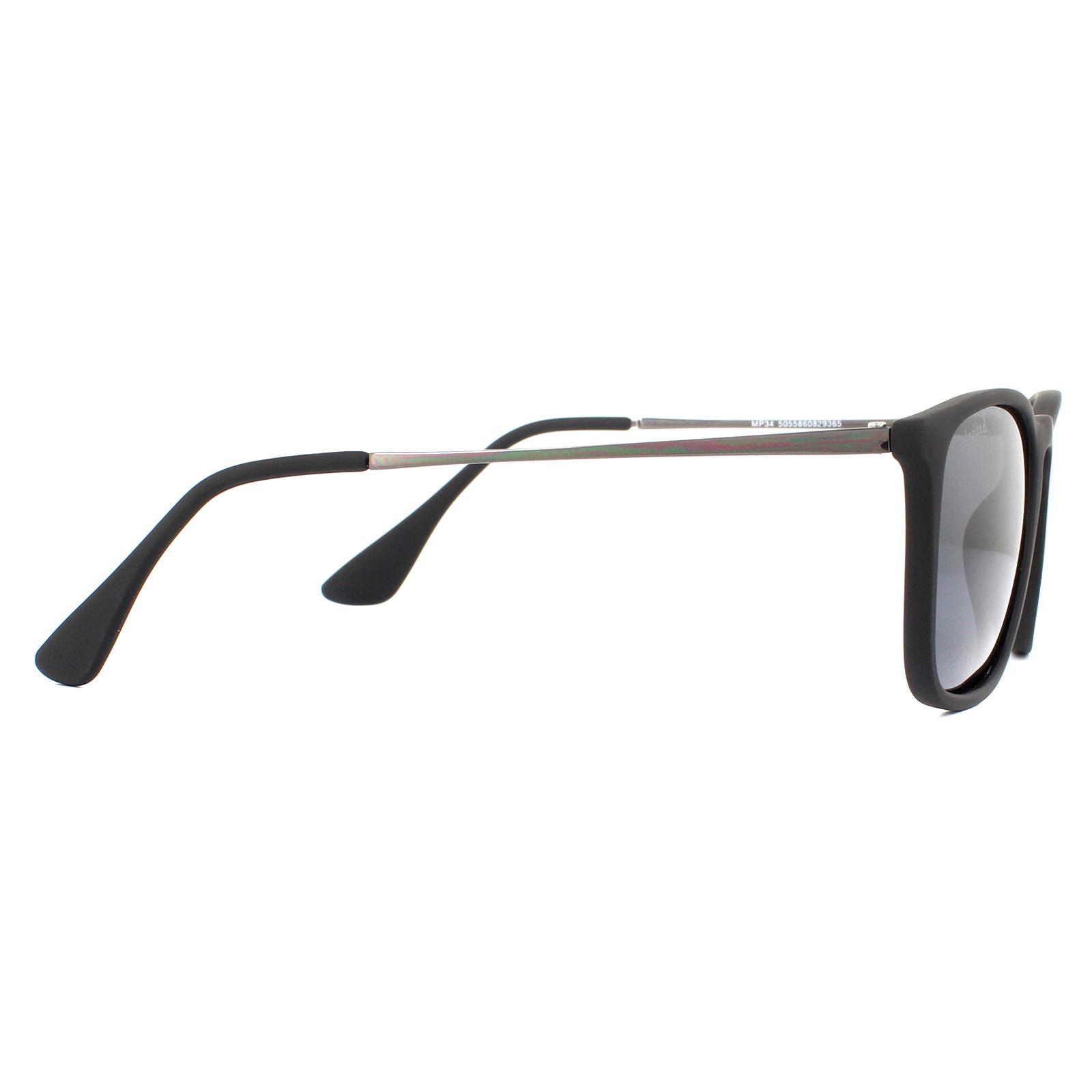 Black Montana Black Rectangle Black Rubbertouch Black Smoke Polarized Sunglasses, Image 4 of 4
