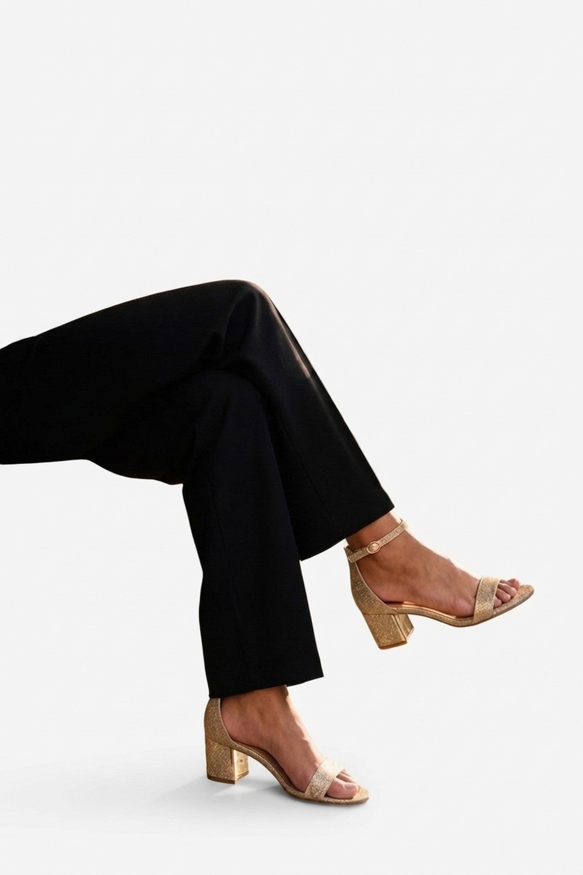 Cream Bella Womens Glitter Block Heel Sandals, Image 7 of 8