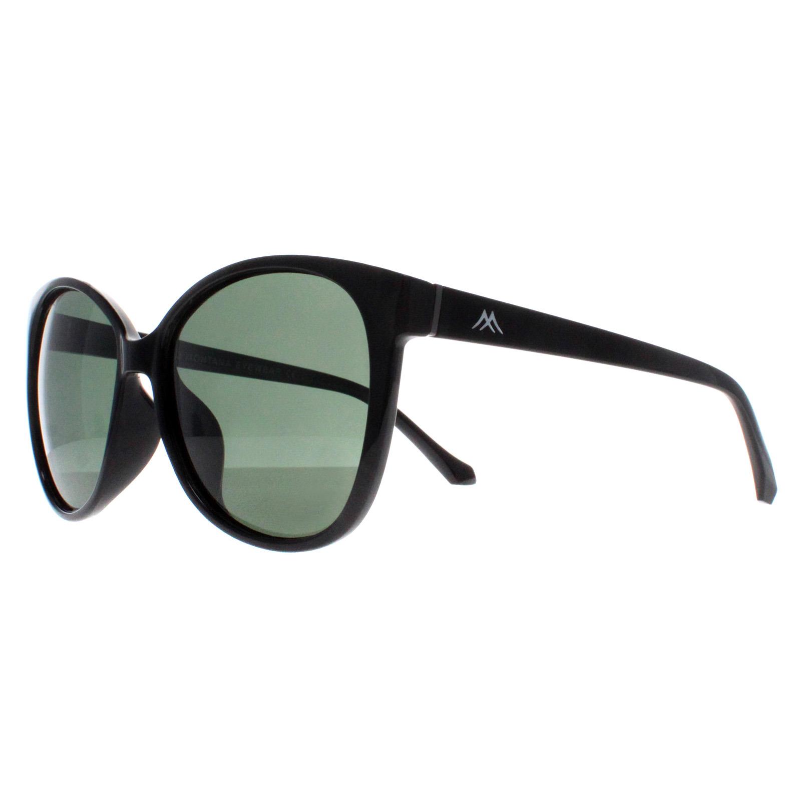 Black Cat Eye Shiny Black G15 Green Polarized MP74, Image 2 of 4