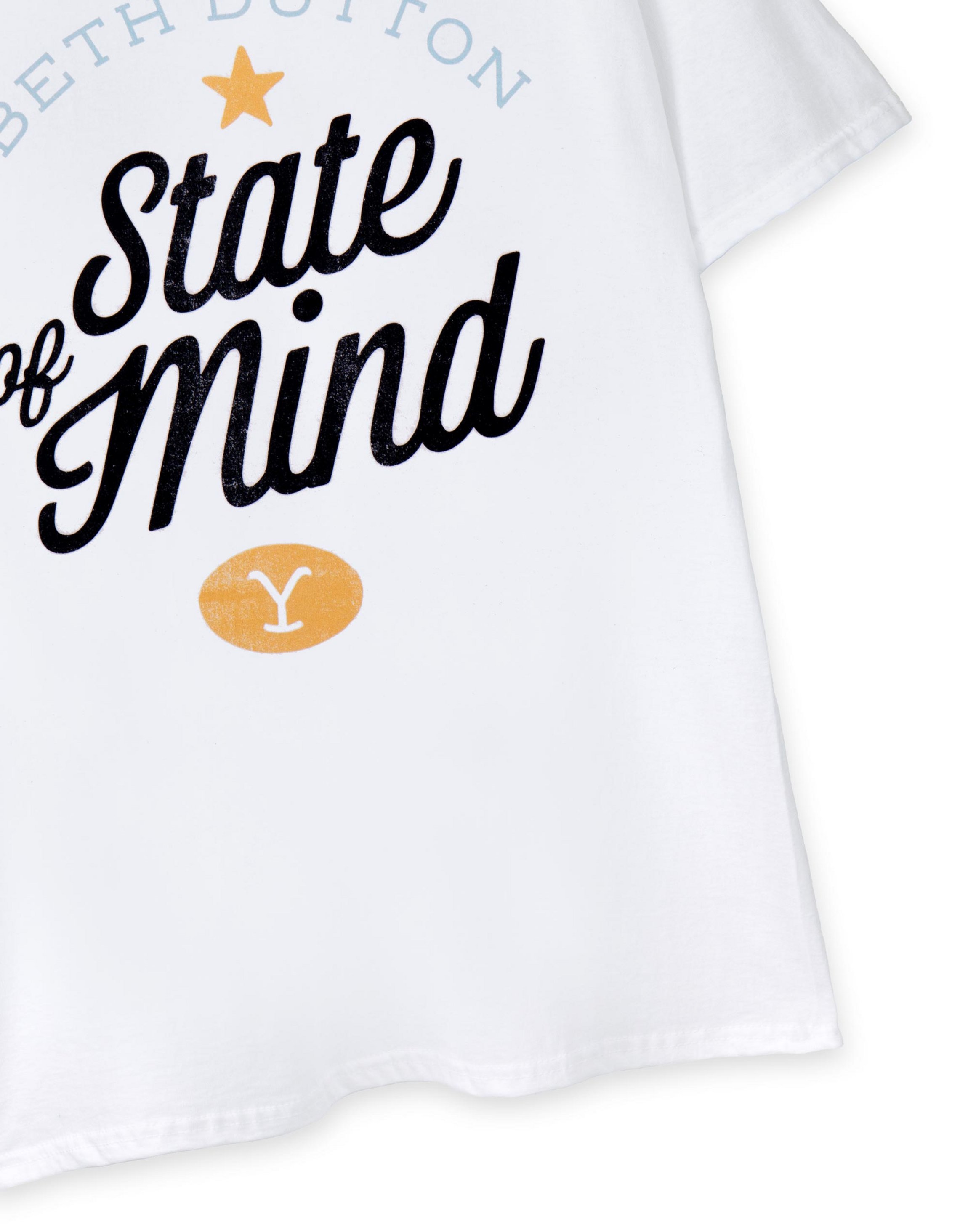 White Yellowstone Beth Dutton State Of Mind T-Shirt, Image 5 of 6