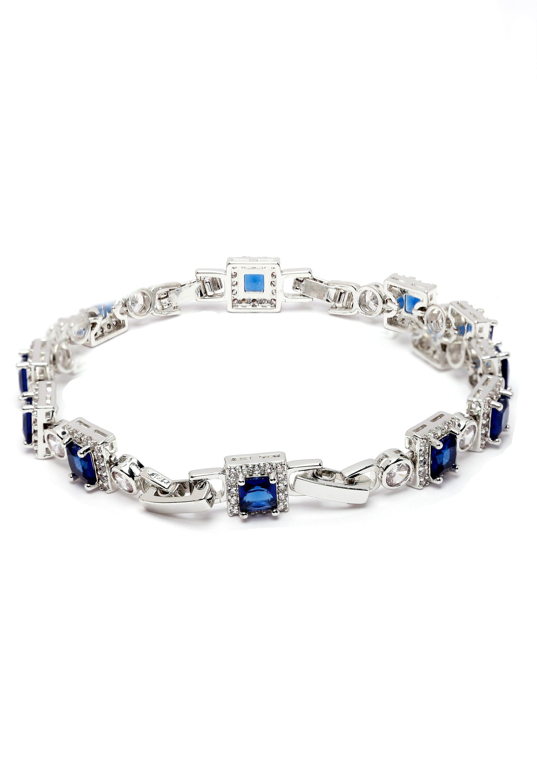 Blue Diva Square Box Chain Bracelet, Image 3 of 6