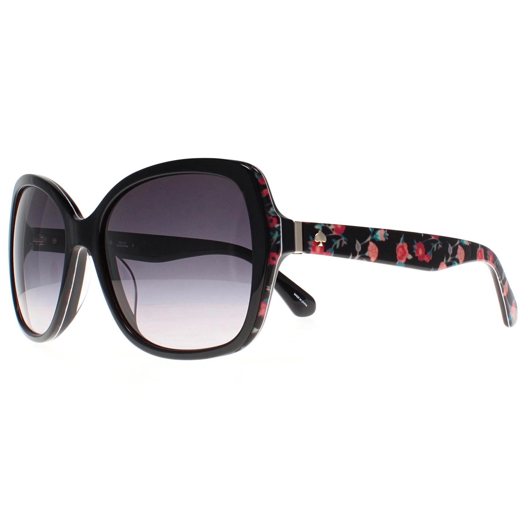 Black Kate Spade Black Butterfly Black Pattern Dark Grey Gradient Karalyn/S Sunglasses, Image 2 of 3