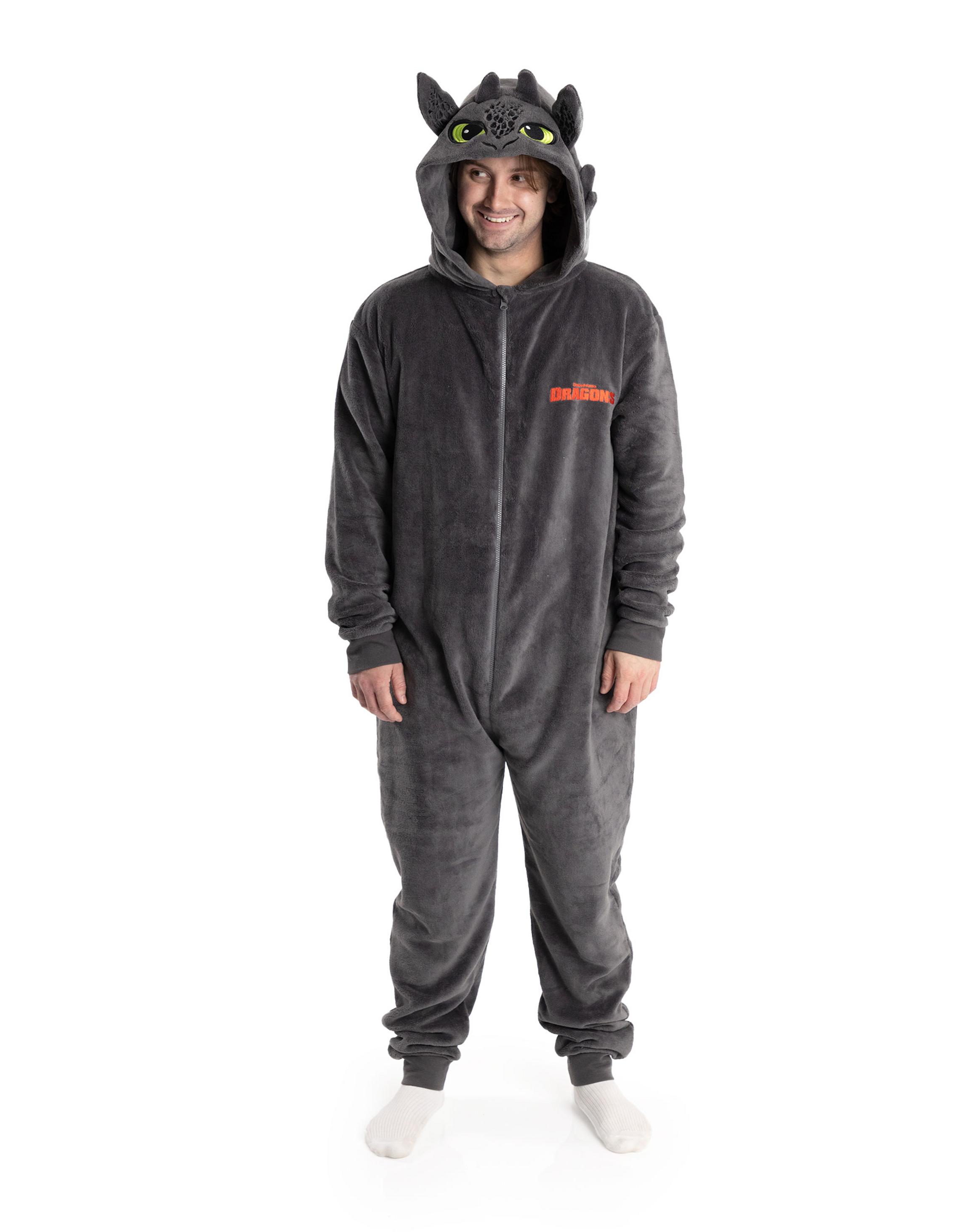 Charcoal How to Train Your Dragon Toothless Onesie, Image 1 of 6