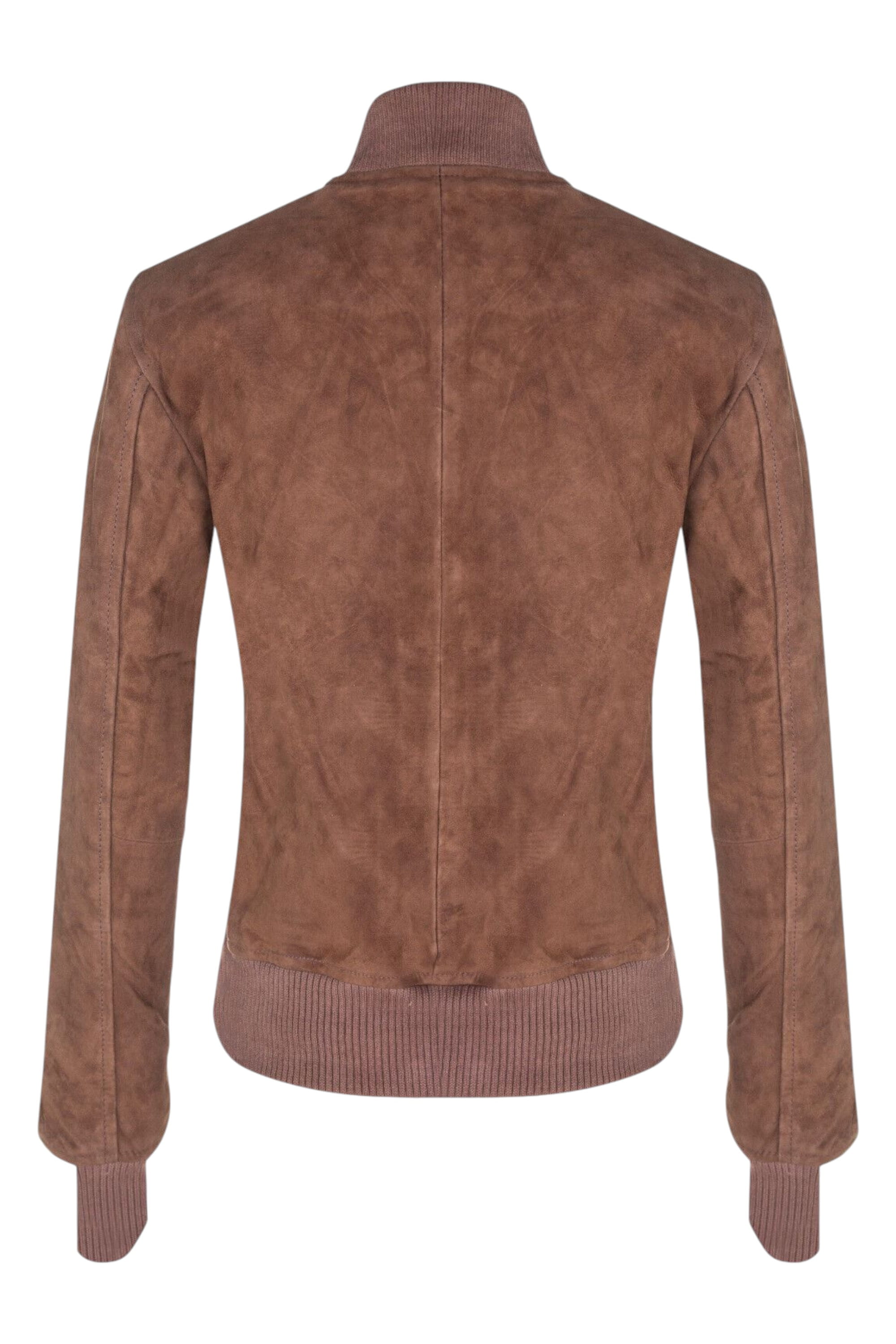 Tan MA-1 Suede Bomber Jacket - Newbury, Image 4 of 5