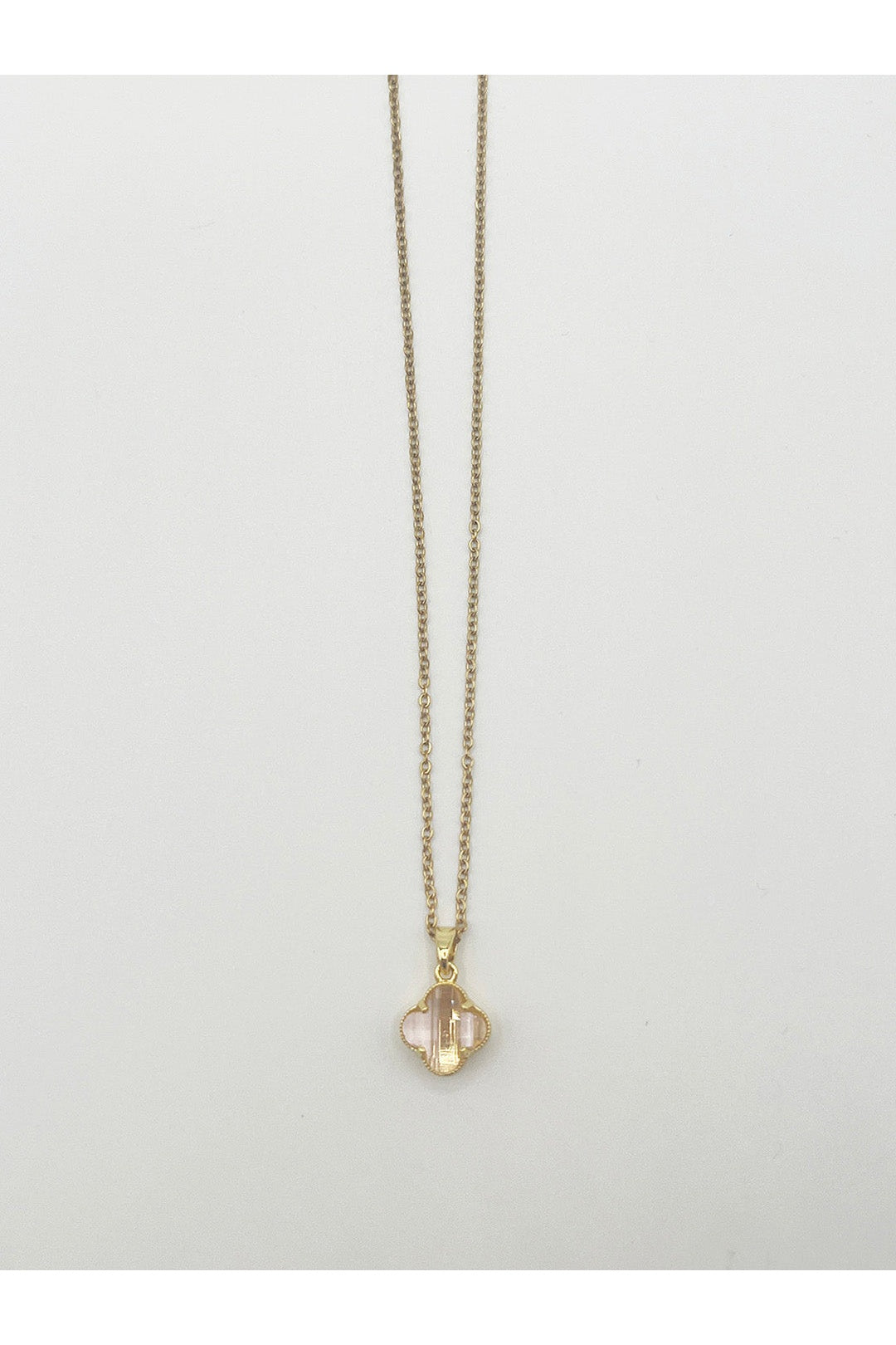 Gold Blush Clover Crystal Pendant Necklace - Gift Boxed, Image 4 of 5