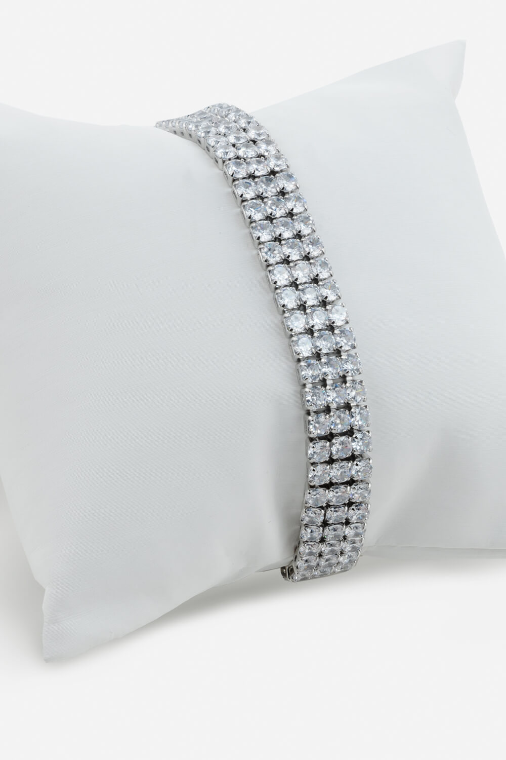Silver Triple Layer Tennis Bracelet, Image 1 of 2